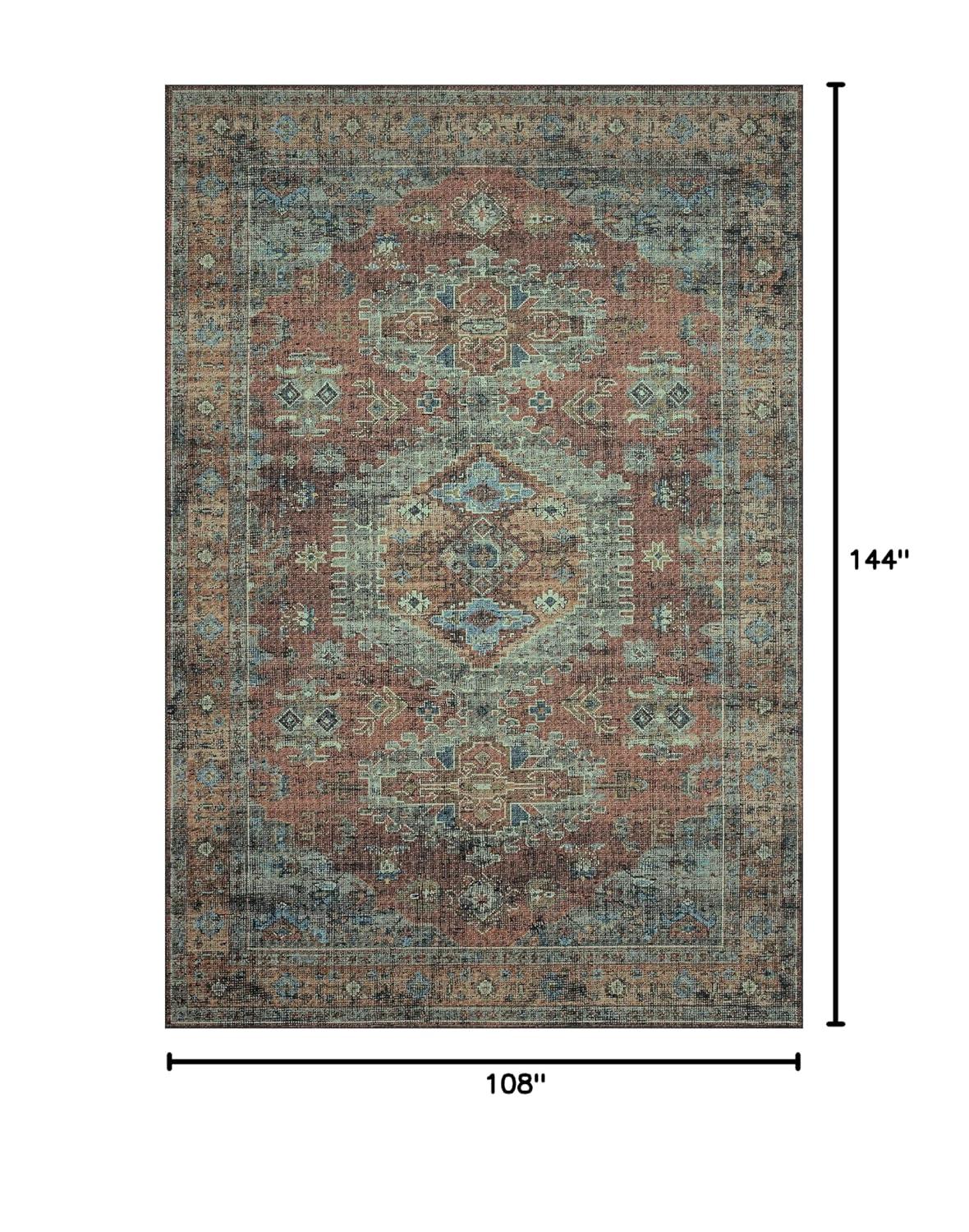 Loloi II Skye Oriental Terracotta / Sky Area Rug