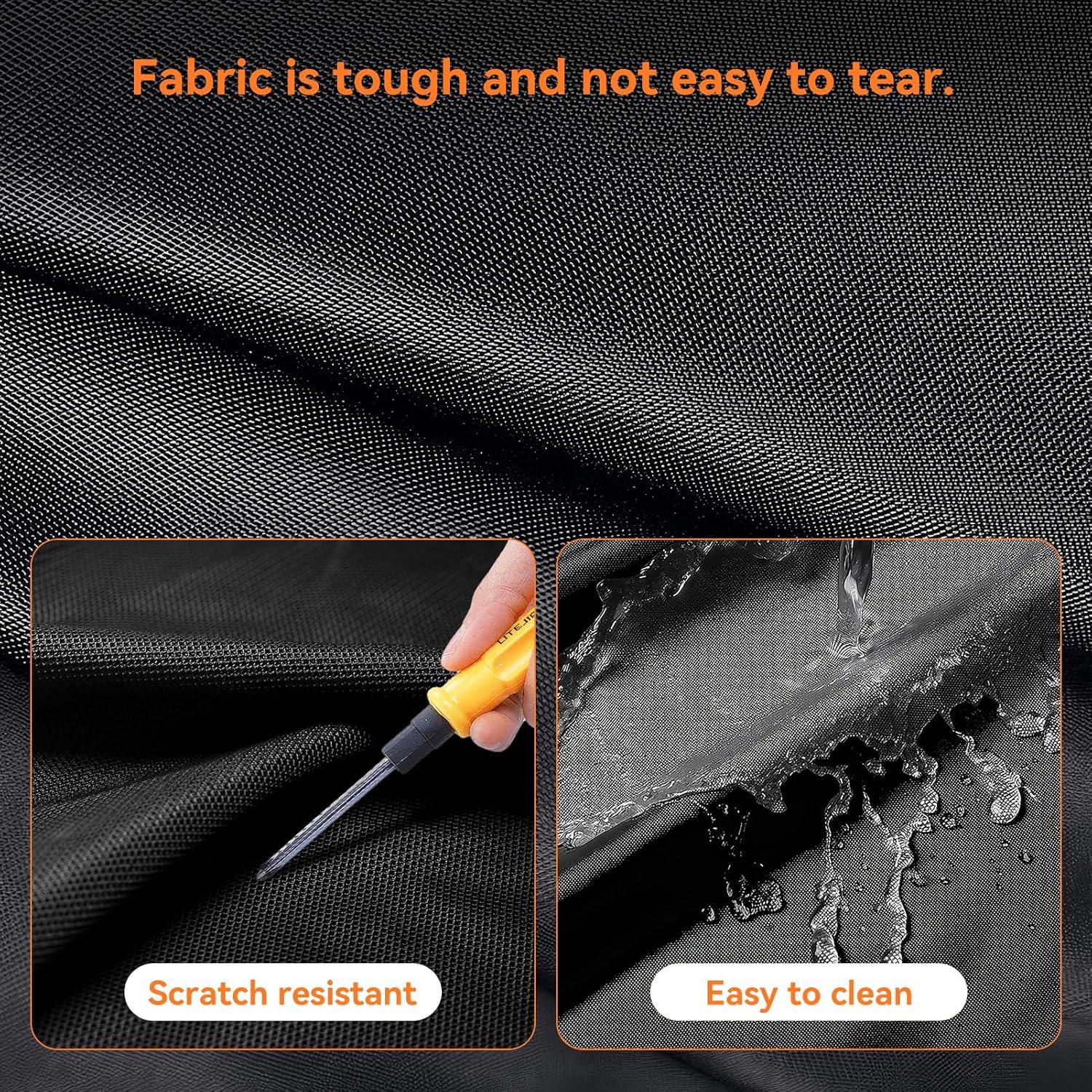 Forklift Protection Cover All Weather, Forklift Cover Waterproof 600D Fits All Forklifts Up to 8000Lb, Sun Rain Snow UV Forklift Cover with Zipper Door Reflective Strips Windproof Buckle Organizer Bag