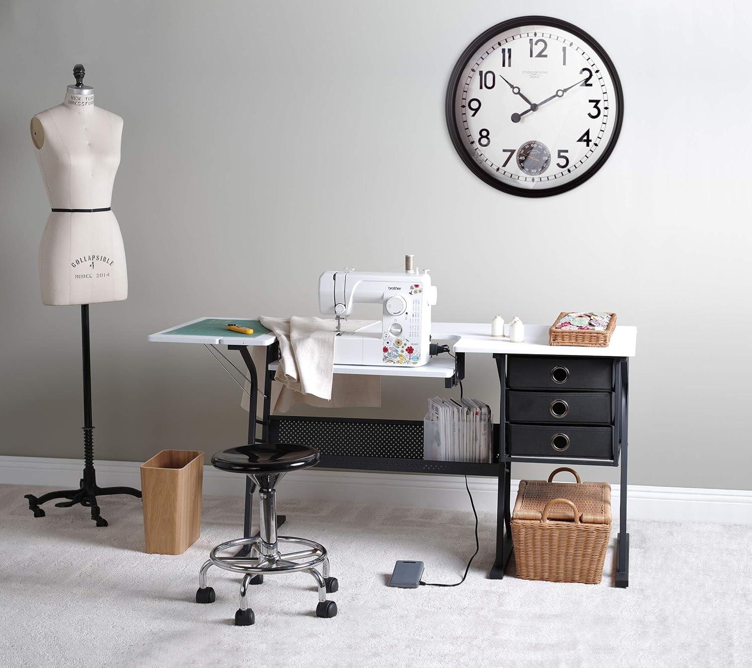 Sew Ready 60.25'' x 23.75'' Sewing Table with Sewing Machine Platform