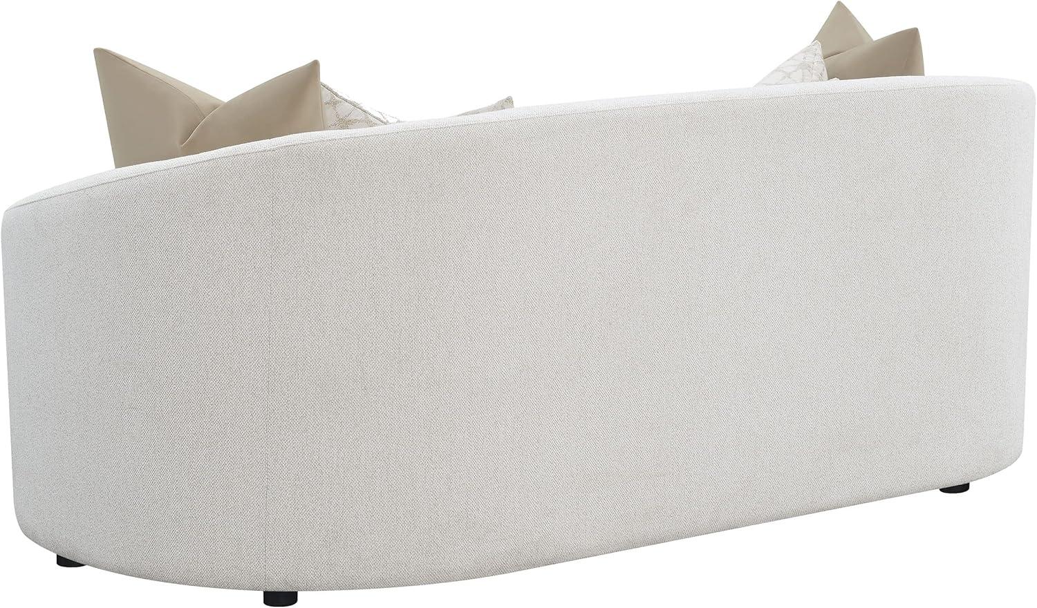 Rainn Upholstered Tight Back Sofa Latte