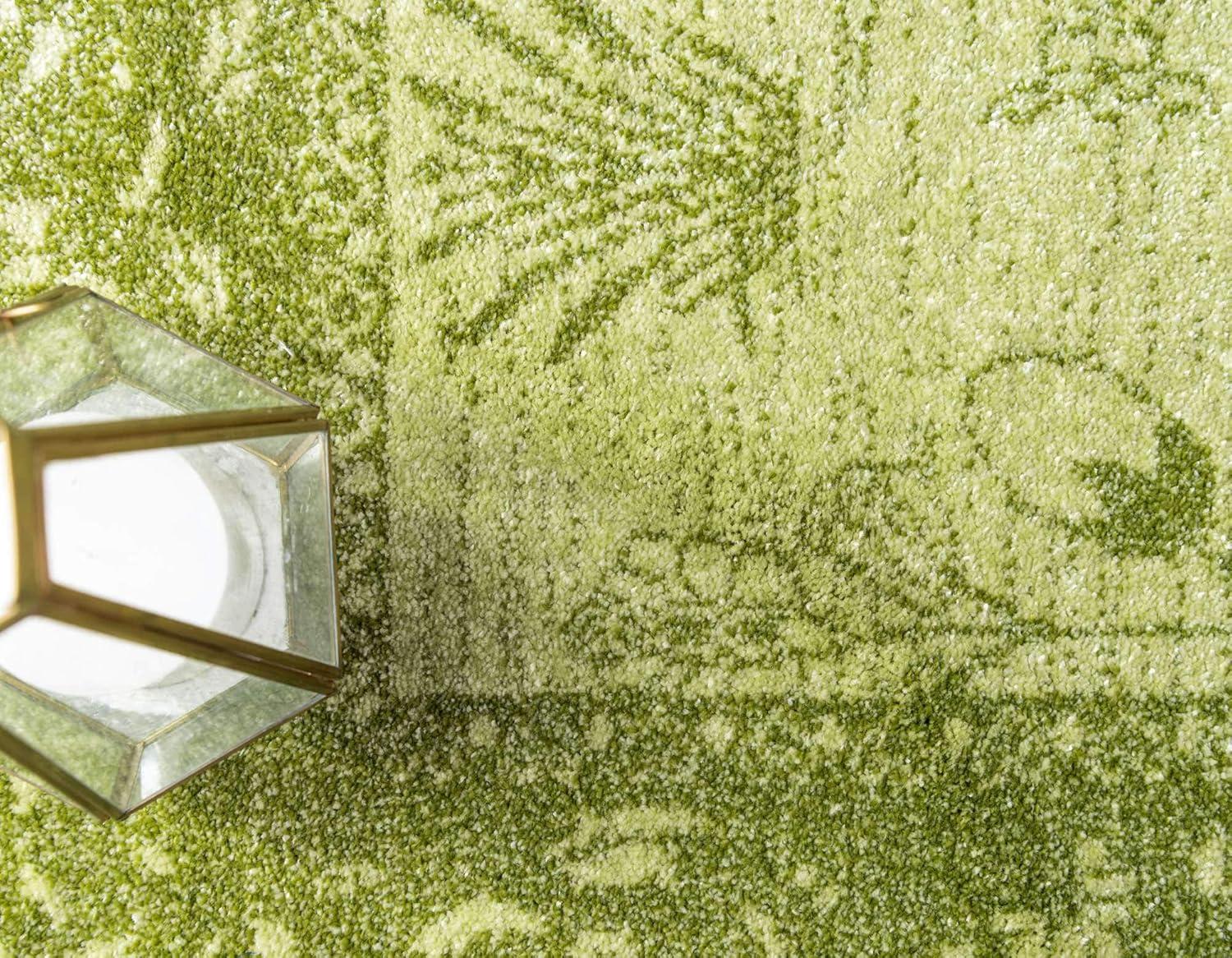 Unique Loom 9' 0 x 12' 0 Light Green La Jolla Floral Area Rug