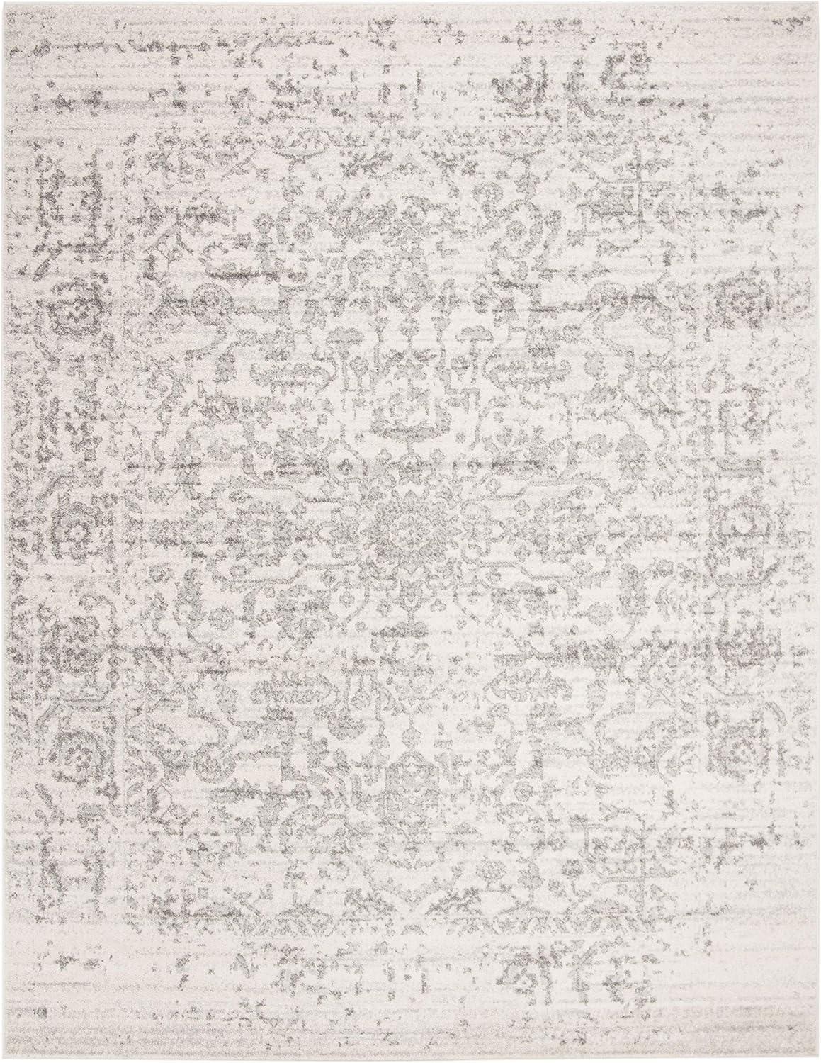 SAFAVIEH Madison Katina Traditional Area Rug, Silver/Ivory, 12' x 15'