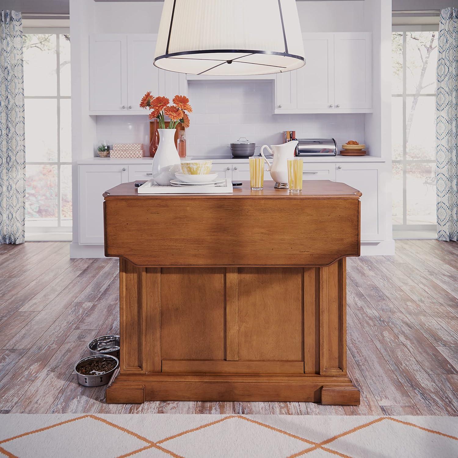 Kitchen Island Wood/Cottage Oak - Home Styles: Storage, Adjustable Shelves, Hardwood Frame