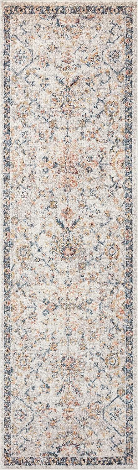 Loloi II Cassandra Collection CSN-03 Dove / Navy Oriental Area Rug 2'-6" x 7'-9"