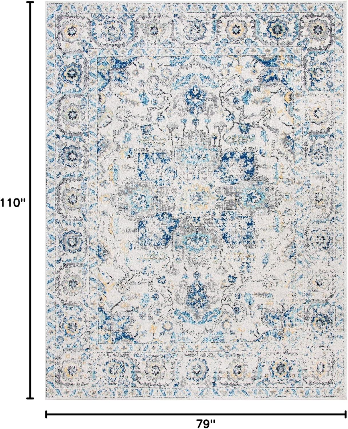 Madison MAD603 Power Loomed Indoor Area Rug - Grey/Ivory - 6'7"x9'2" - Safavieh