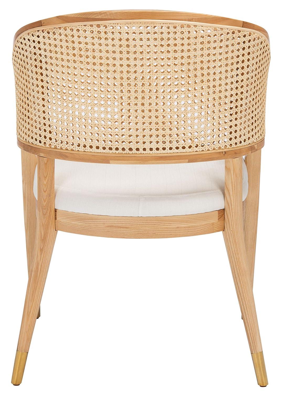 Rogue Chic Black Rattan and Cane Mid-Century Arm Chair