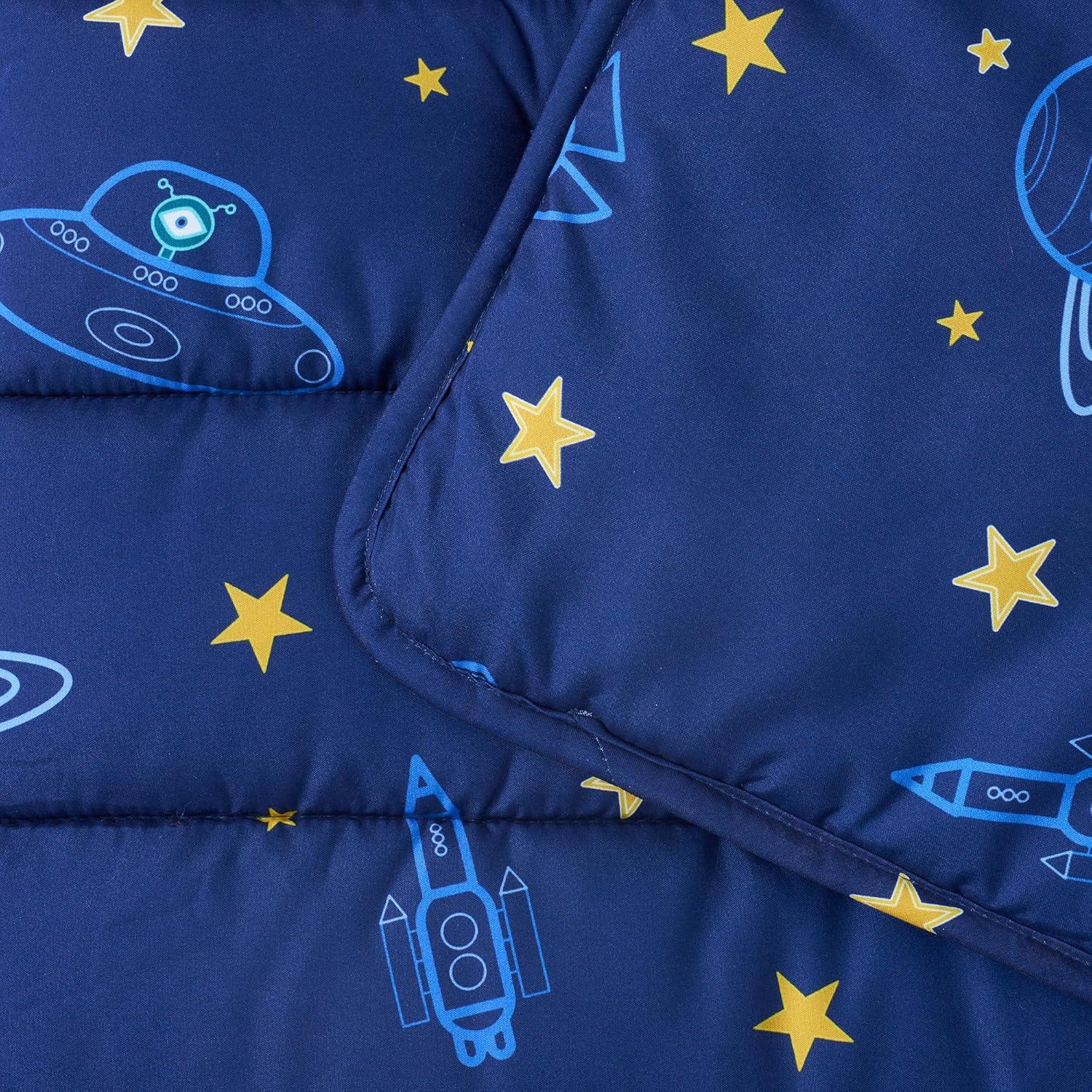 Nap Mat - Out of Space Design Sleeping Bag for Kids with Removable Pillow and Ultra Soft Blanket for Preschool, Daycare, and Sleepovers