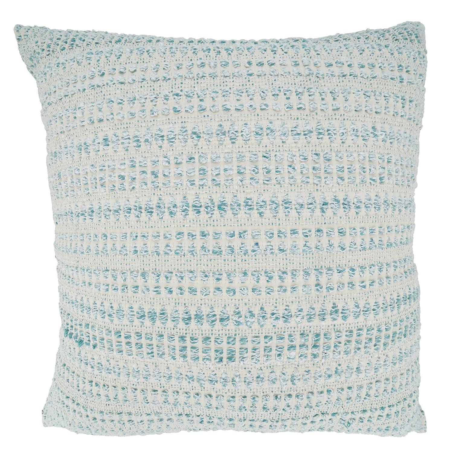 Saro Celeste Collection Geometric Cotton Blend Throw Pillow