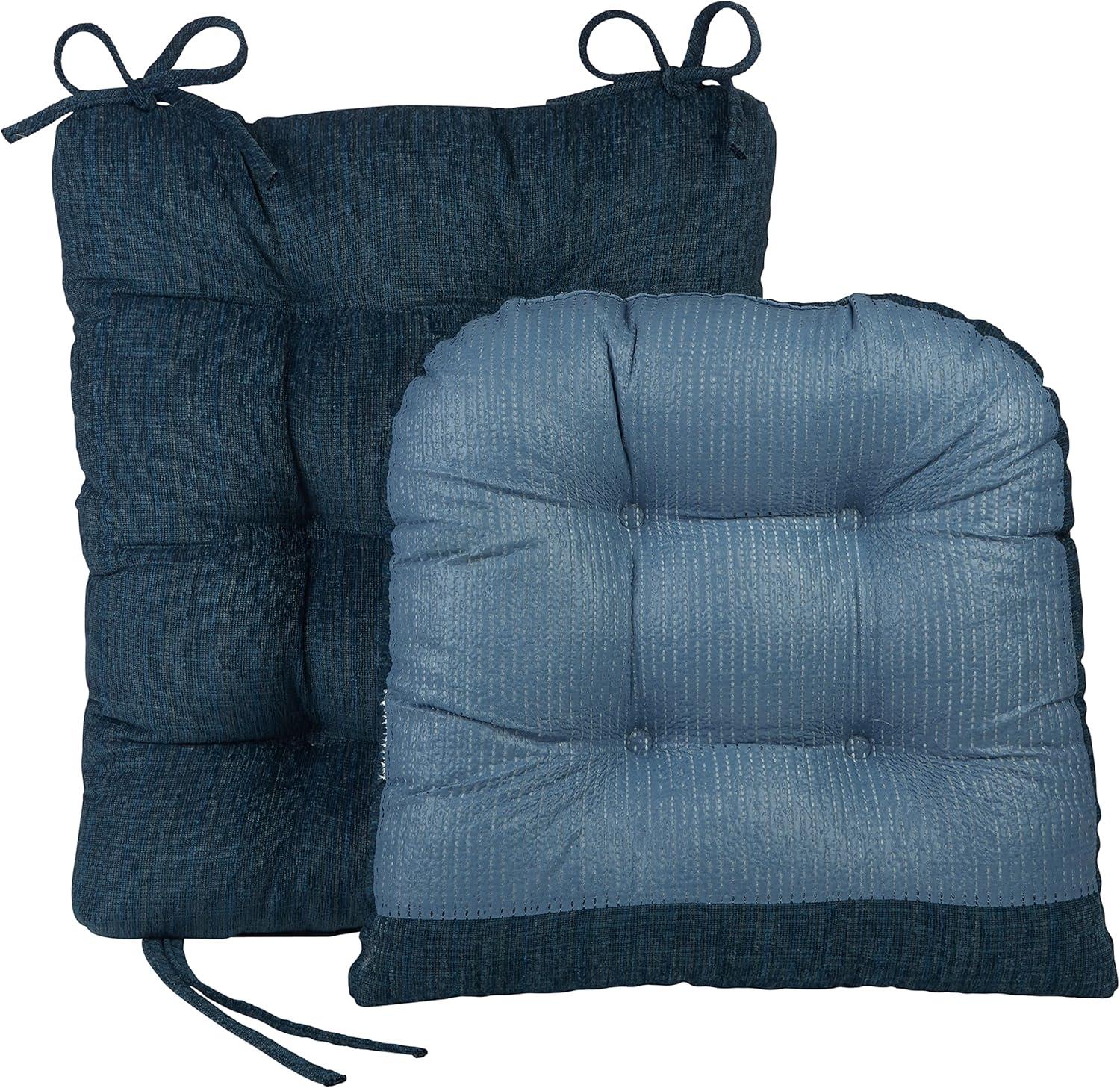 Klear Vu Gripper Polar Chenille Jumbo 2 Pieces Rocking Chair Cushion Set