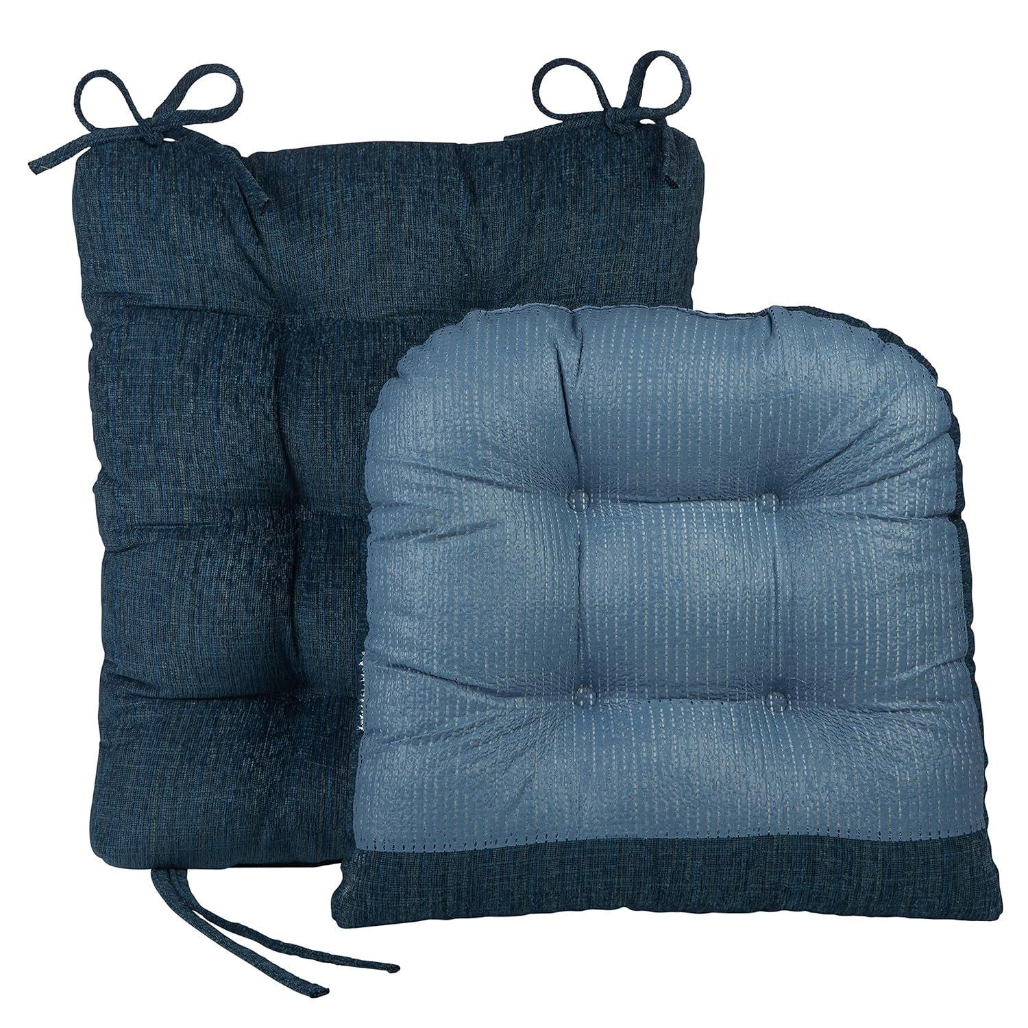 Klear Vu Gripper Polar Chenille Jumbo 2 Pieces Rocking Chair Cushion Set