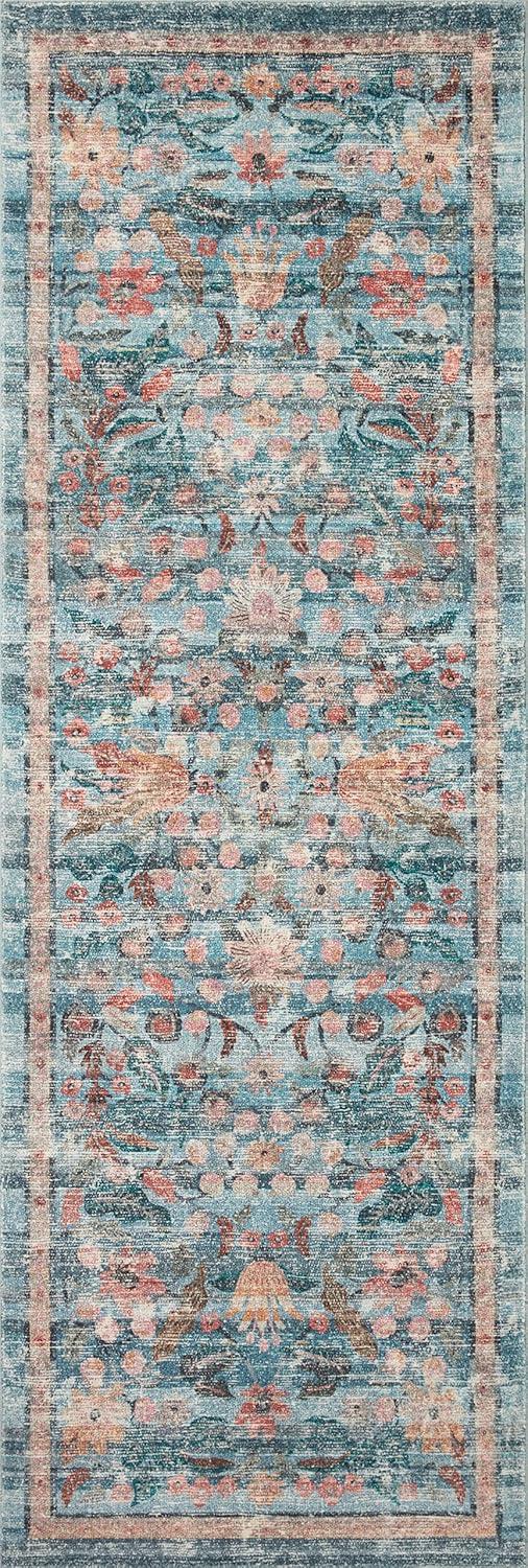 Rifle Paper Co. x Loloi Courtyard Blue Area Rug feat. CloudPile