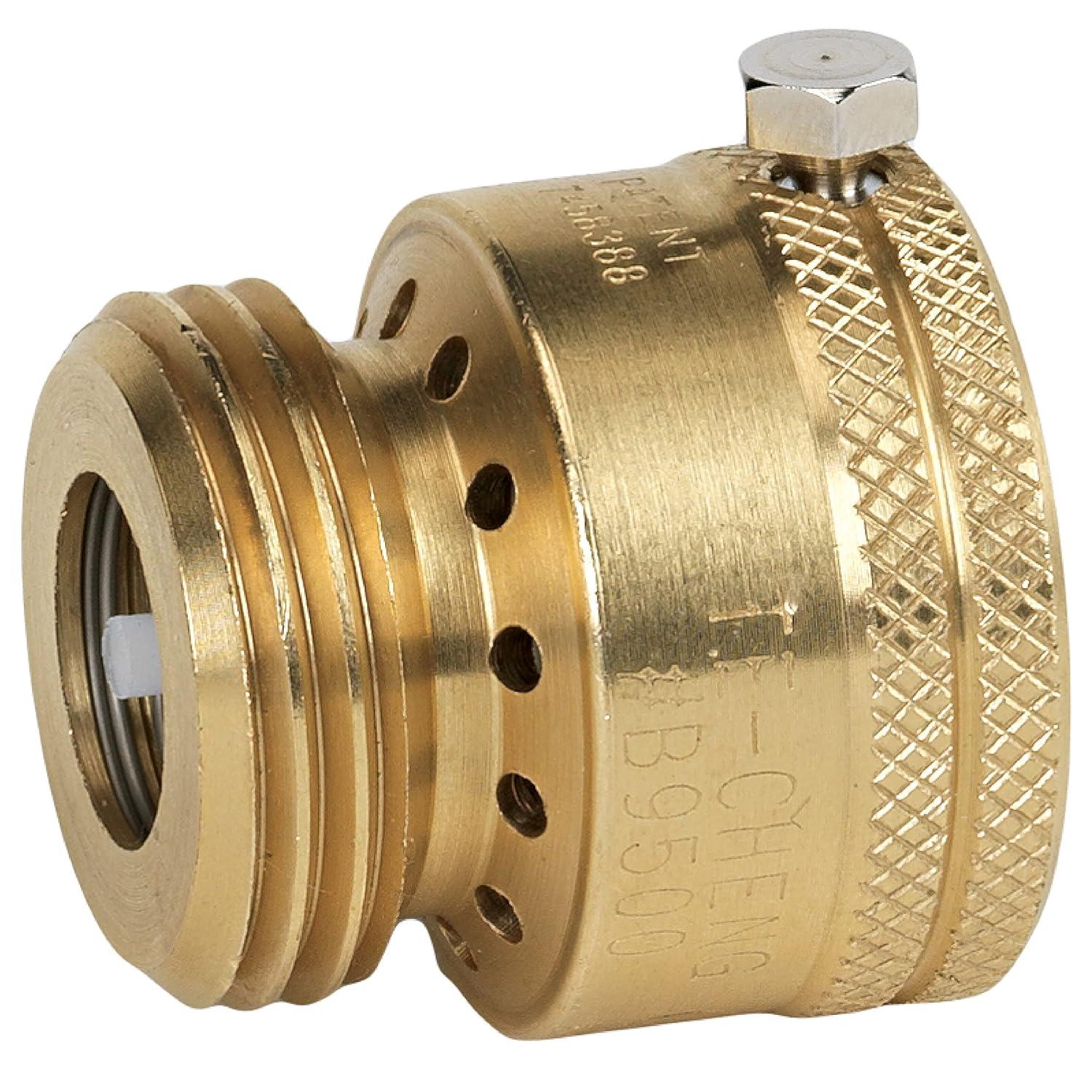 Homewerks Worldwide VACBFPZ4B Vacuum Breaker Hose Bib Backflow Preventer, 3/4 Inch, Brass
