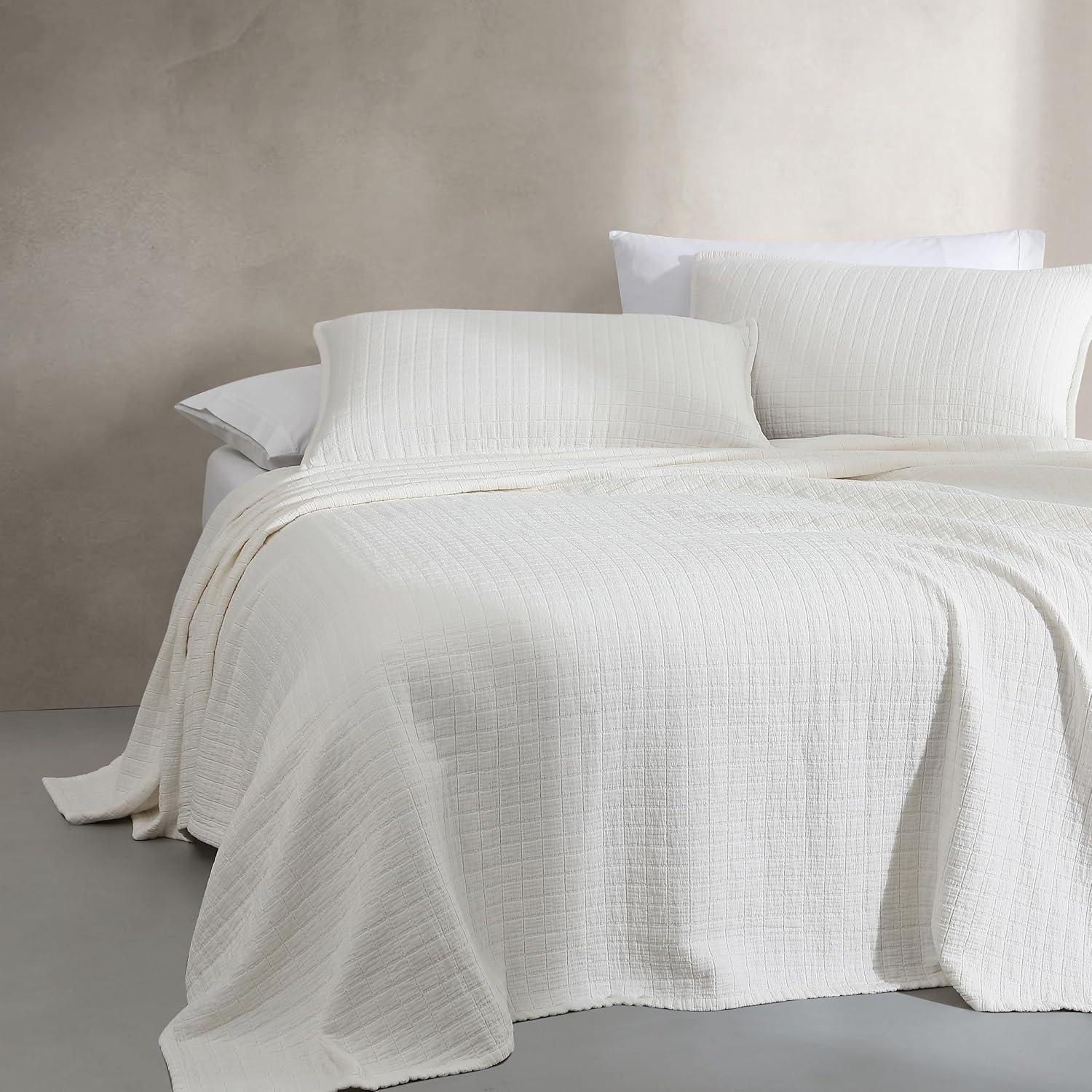Calvin Klein Essential Garment Washed Solid Reversible Cotton Coverlet