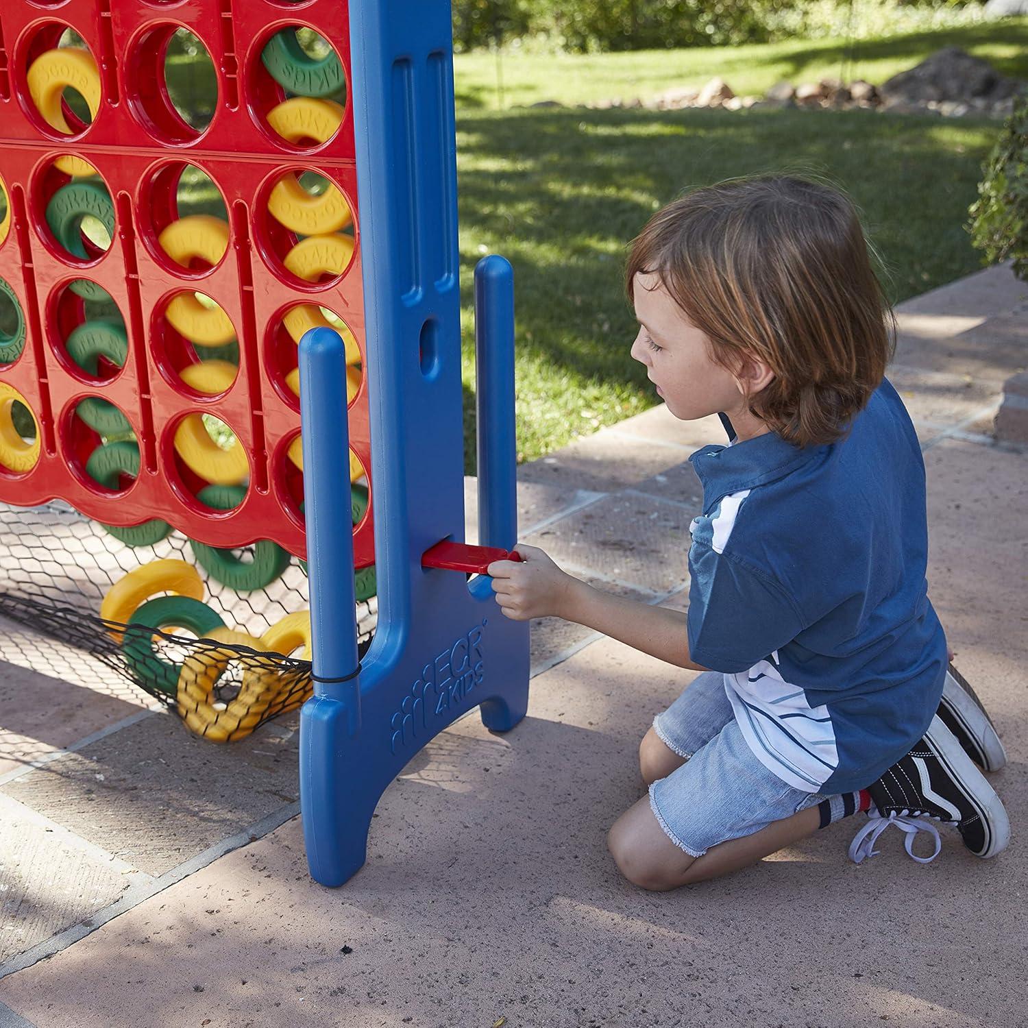 ECR4Kids ECR4Kids Jumbo 4-To-Score with Mesh Net and Carry Bag, Giant Game, Assorted