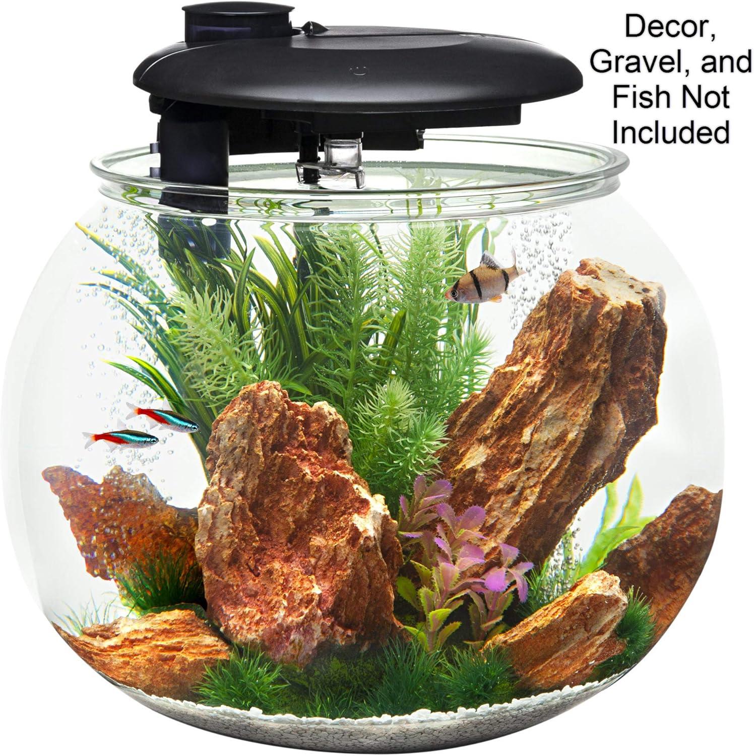 Penn-Plax AquaSphere 360 Polycarbonate Bowl-Shaped Aquarium for Fish– 14 Gallons