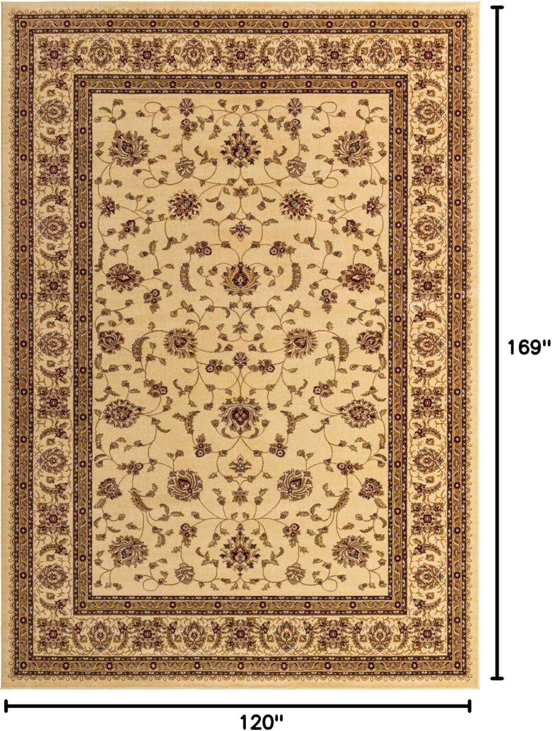 Rugs.com Aditi Collection Rug – 10' x 14' Cream Low Rug Perfect For Living Rooms, Large Dining Rooms, Open Floorplans