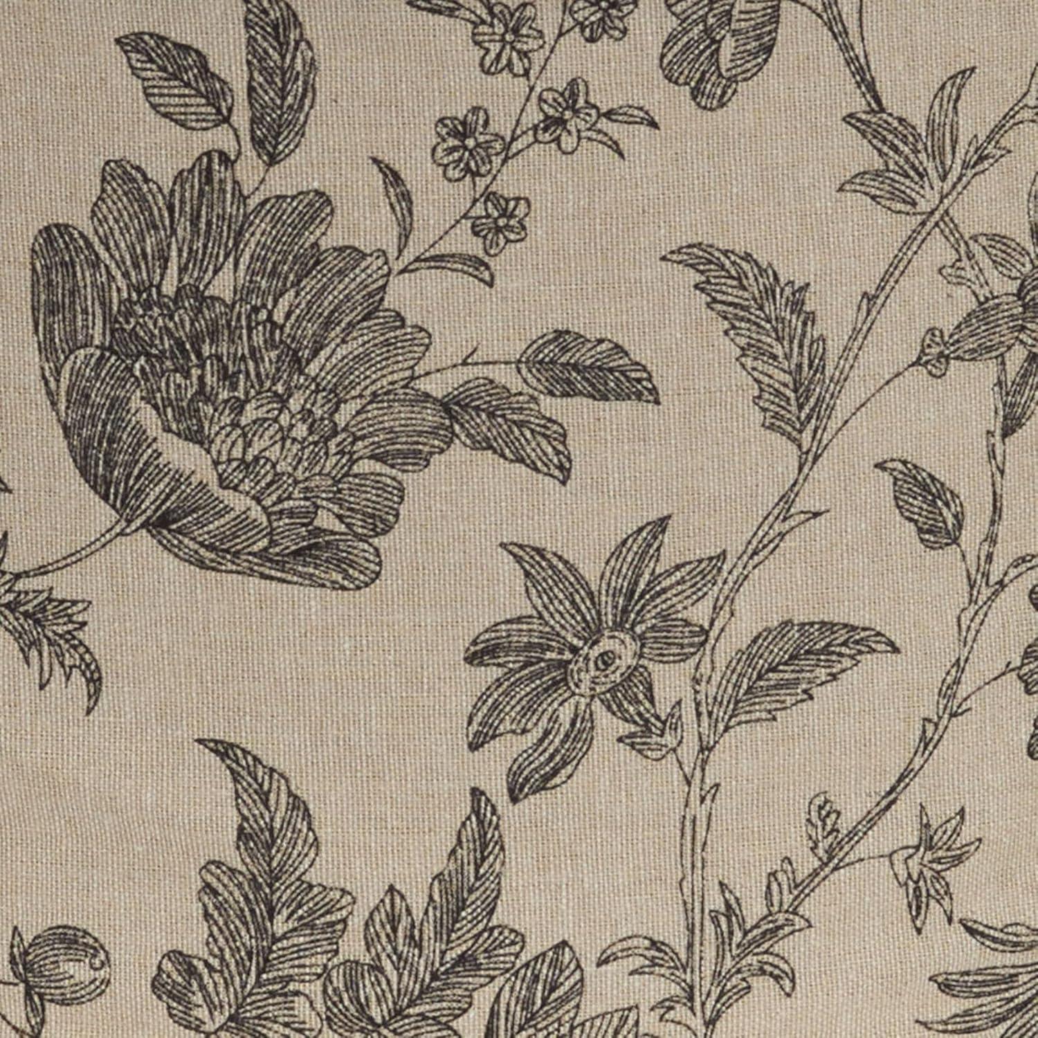 Round Hat Boxes with Lids, Detailed Floral Print with Faux Leather Lids, Large, Medium and Small, Black and Tan