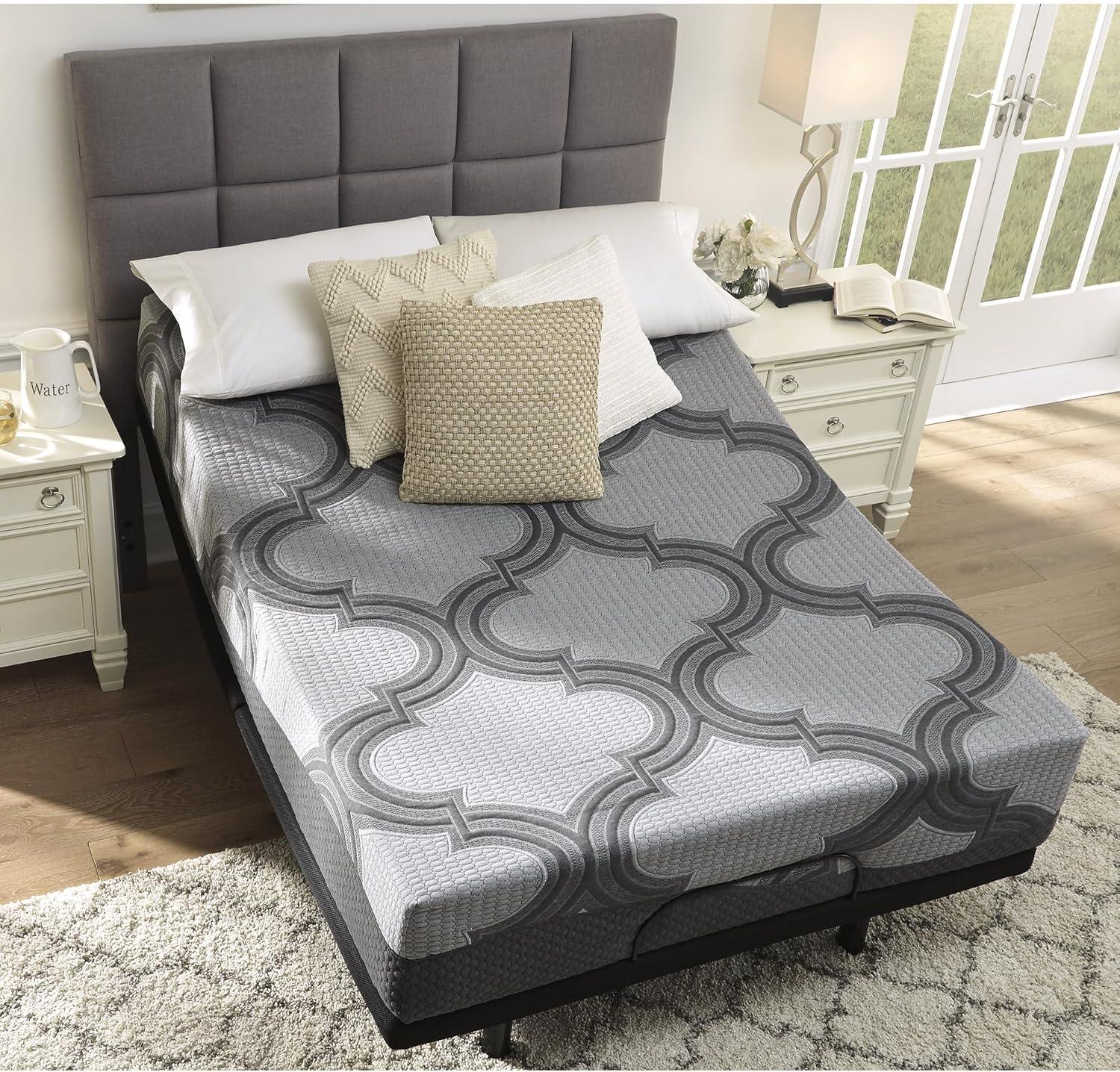 Queen Size Gray Hybrid Mattress with Gel Memory Foam