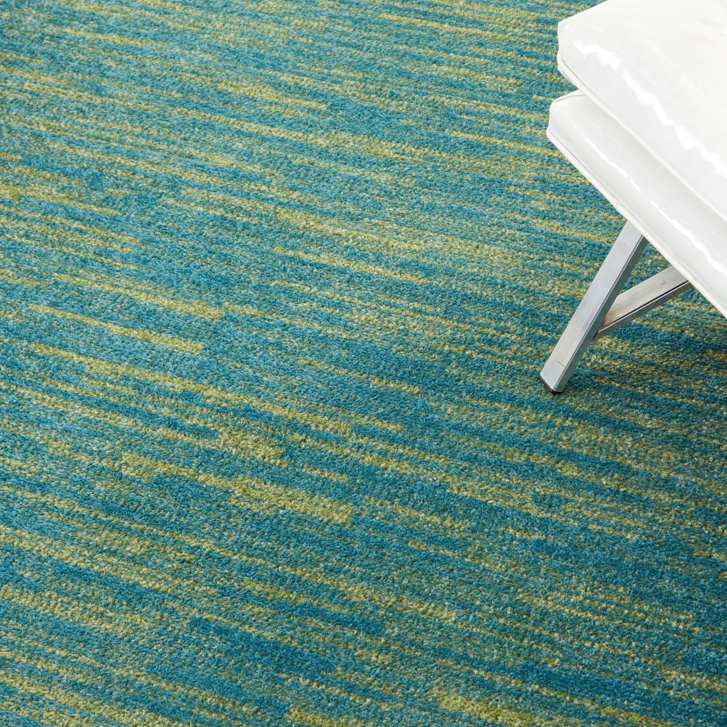 Nourison Nourison Essentials NRE01 Indoor/outdoor Area Rug - Blue Green 5' x 7'