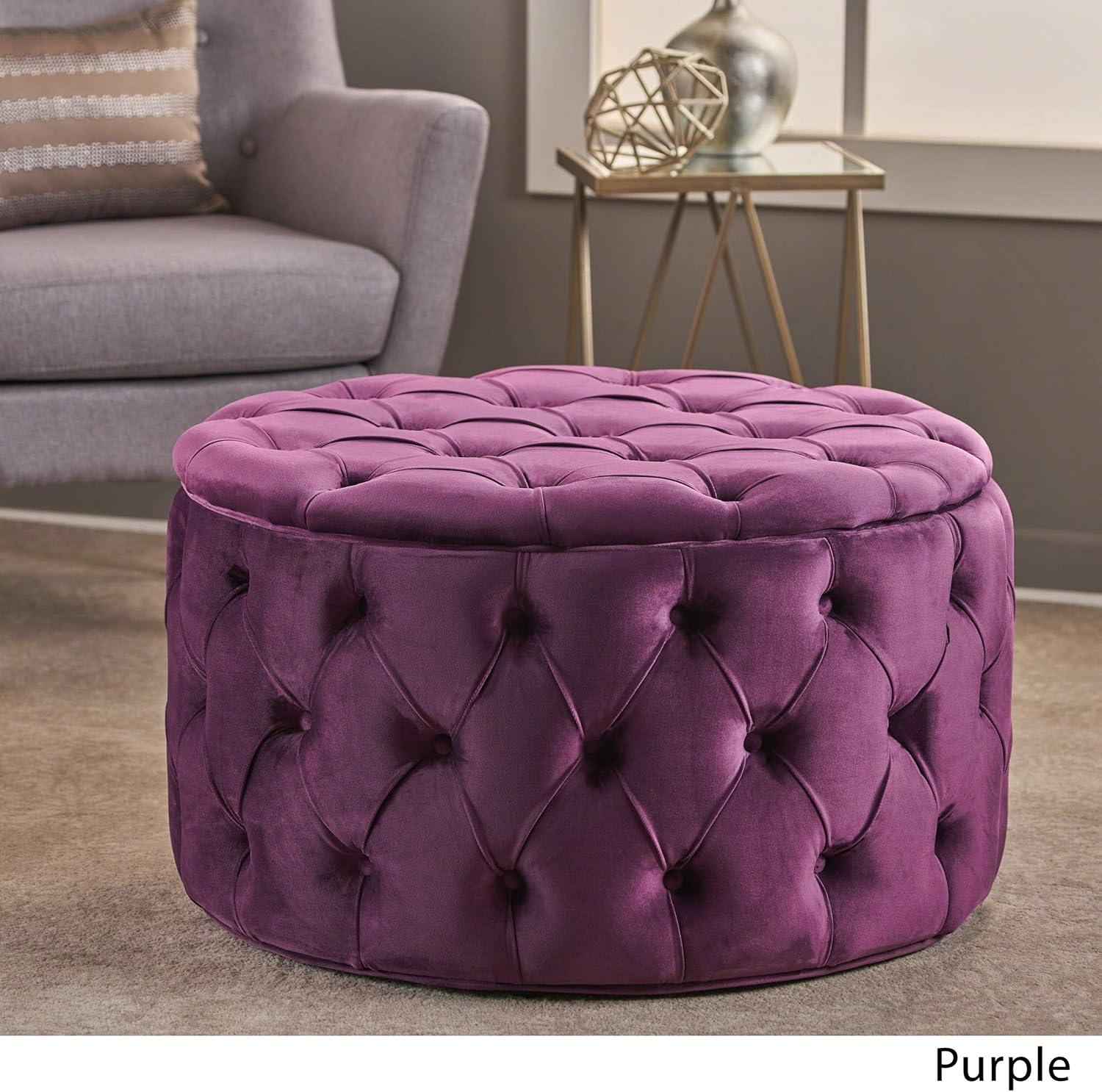 Maelyn Plush  Velvet Ottoman