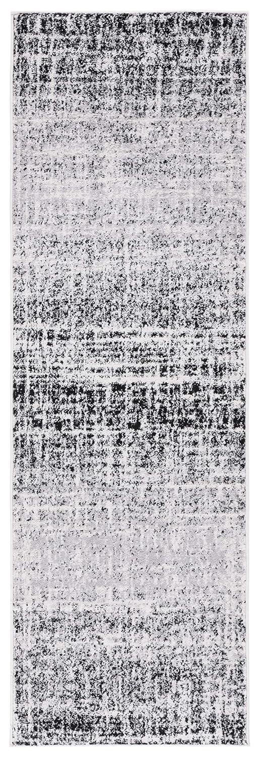 Adirondack ADR116 Machine Made Indoor Area Rug - Ivory/Black - 4'x4' - Safavieh