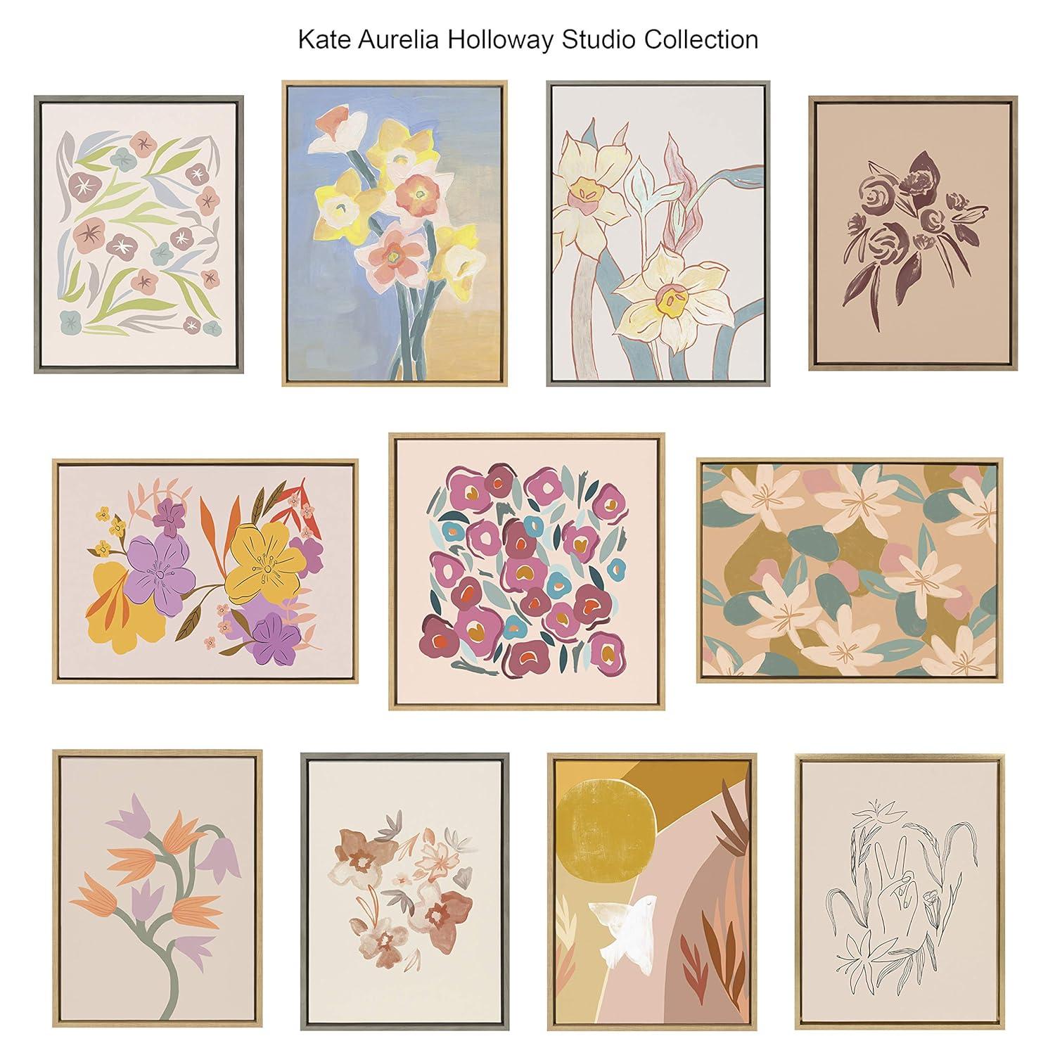 23" x 33" Sylvie Summer Island Framed Canvas by Kate Aurelia Holloway Natural - Kate & Laurel All Things Decor
