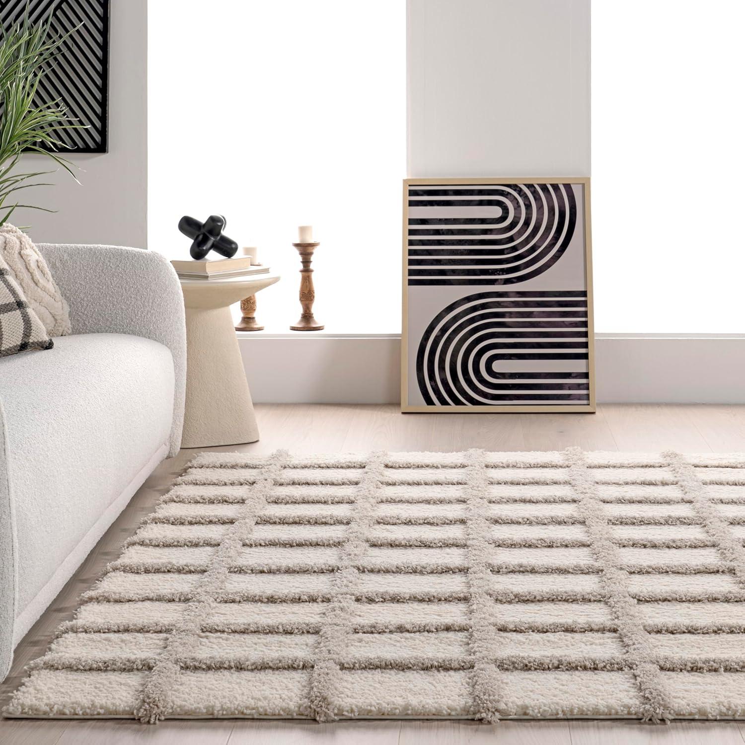 Nuloom Christabel Checkered High-Low Shag Indoor Area Rug