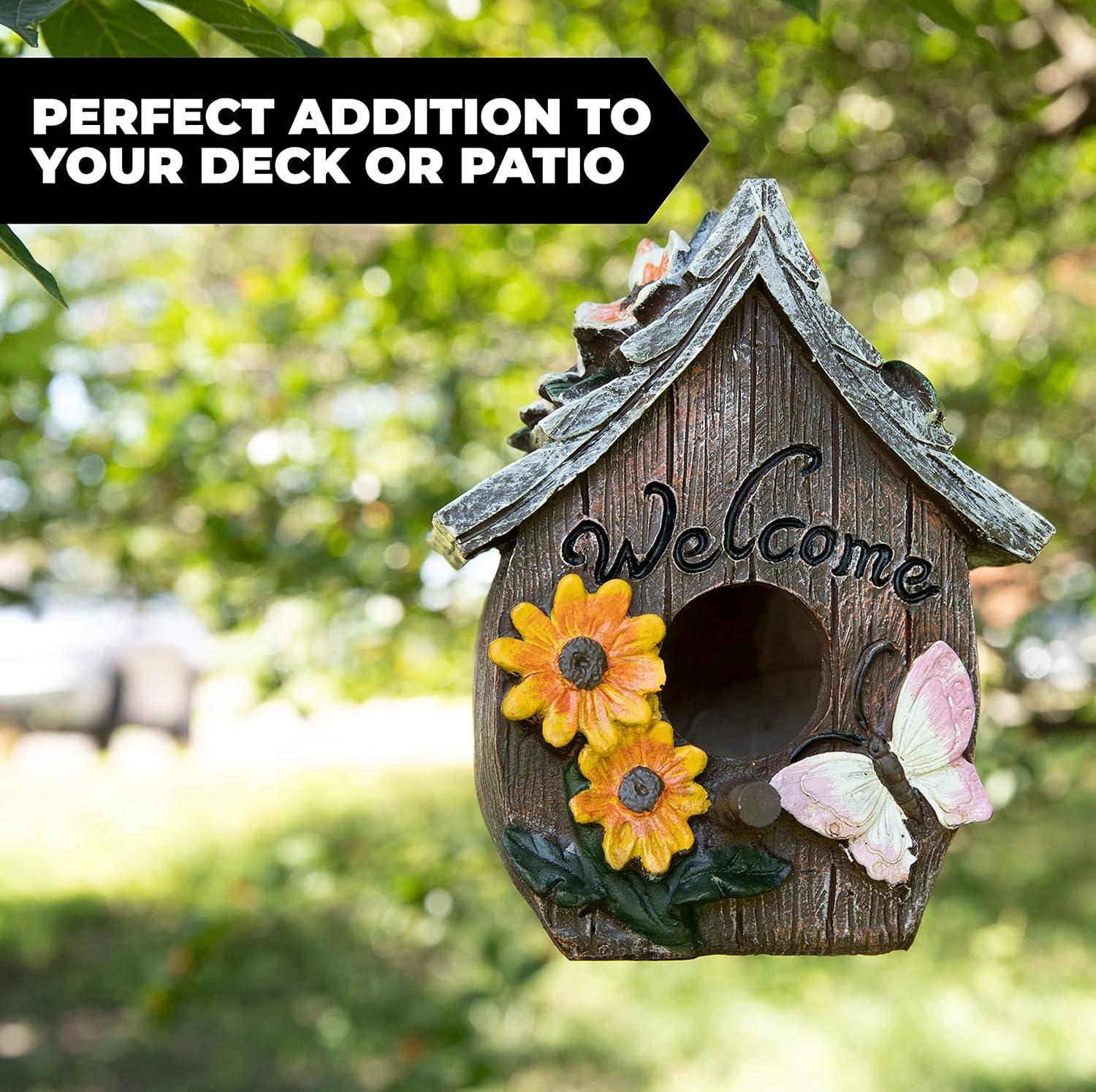 Dawhud Direct Hand-Painted Bird Houses for Outdoors Decorative Birdhouses