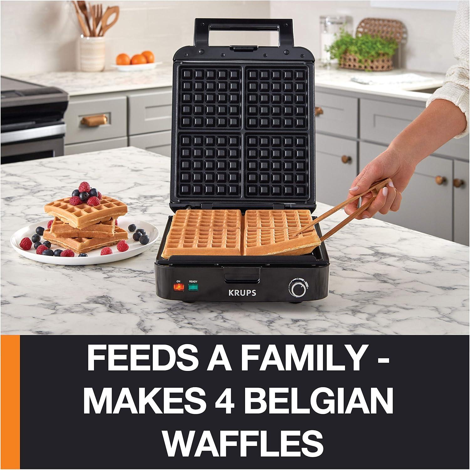 Krups 4 Slice Belgian Waffle Maker