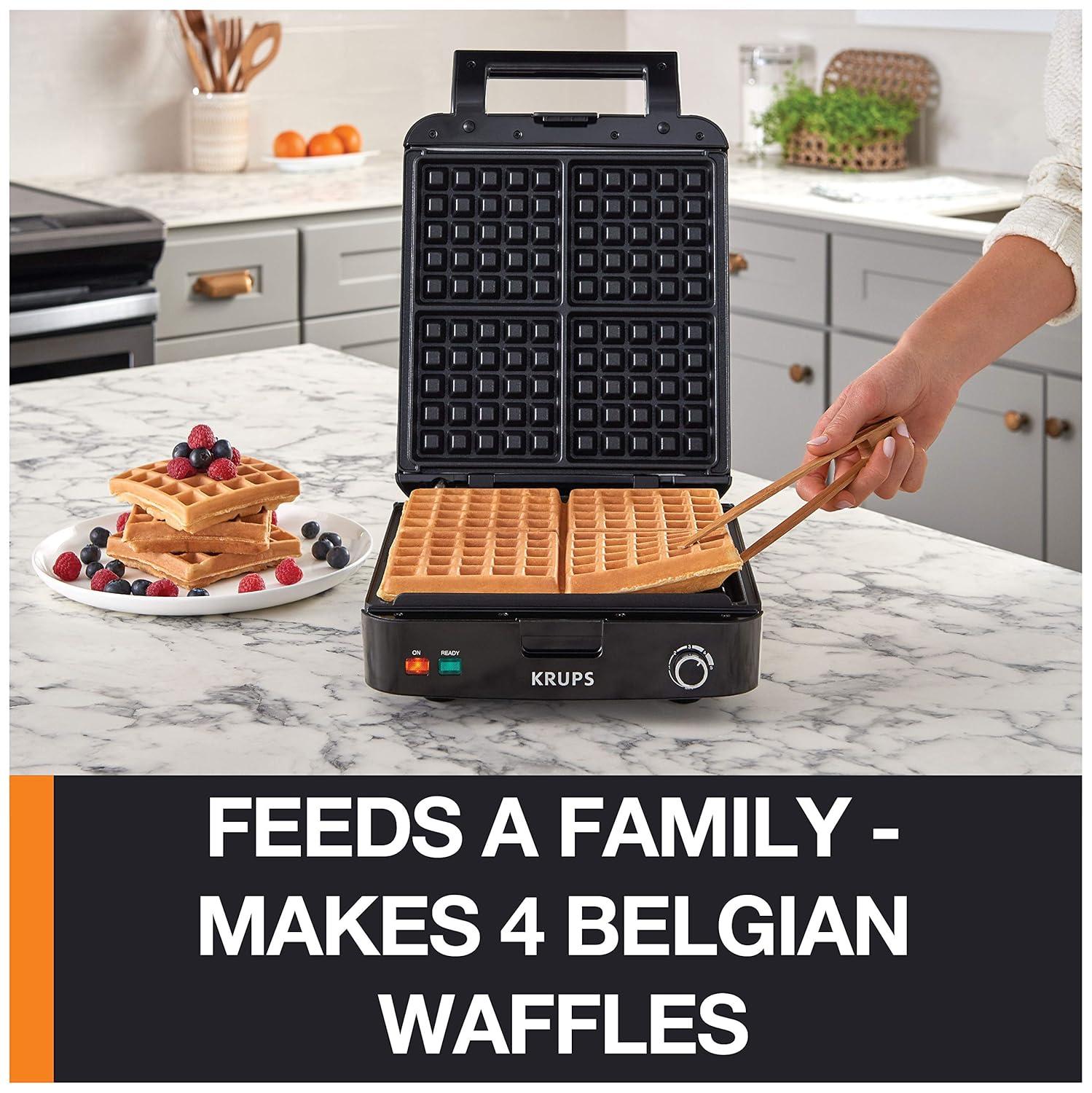 Krups 4 Slice Belgian Waffle Maker