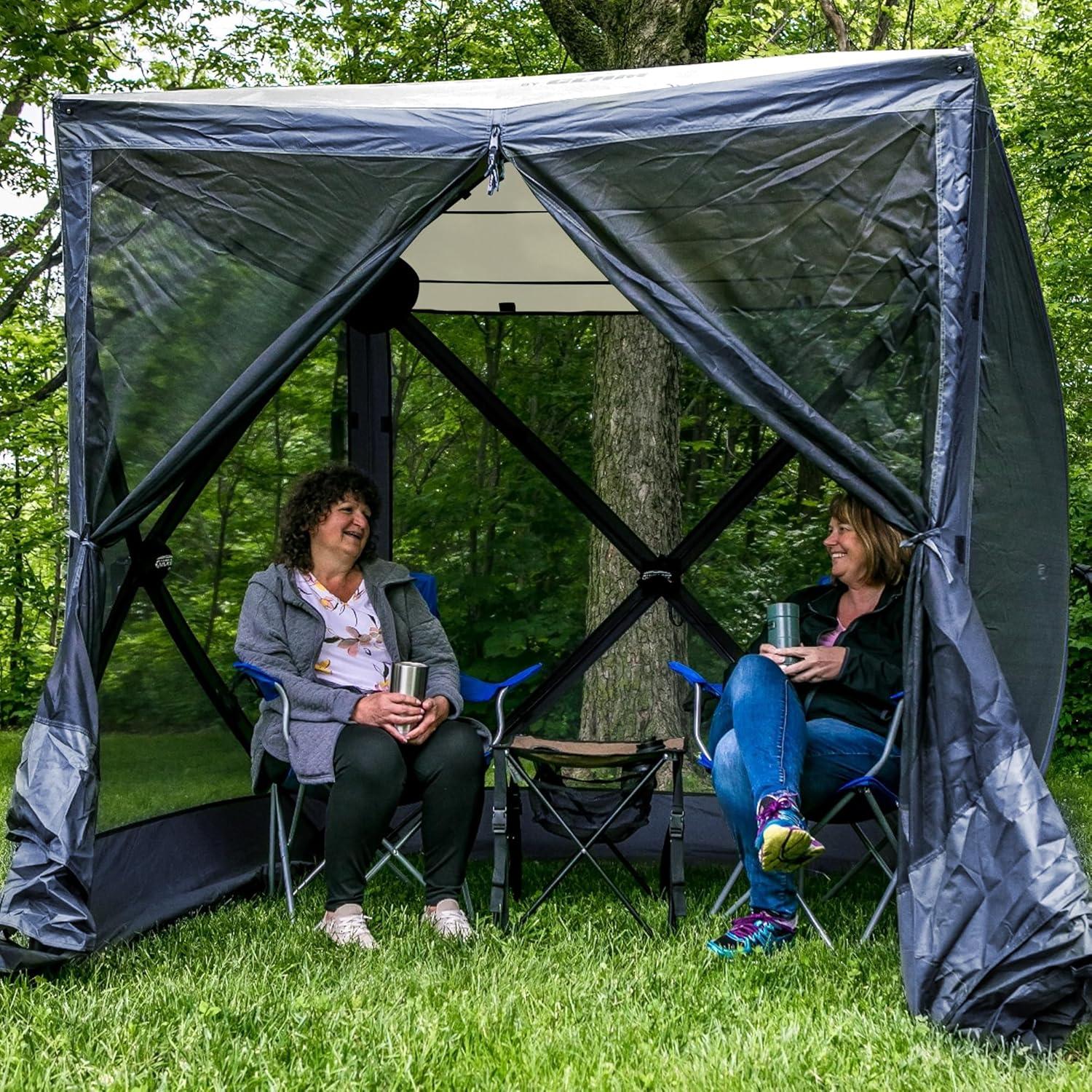 CLAM Slate Blue 6' x 6' Portable Pop-Up Gazebo Canopy Shelter