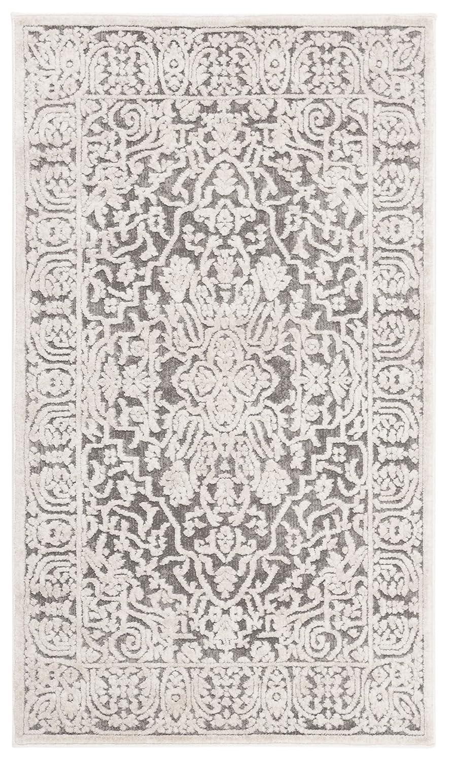 Reflection RFT670 Power Loomed Accent Rug - Dark Grey/Cream - 2'3"x4' - Safavieh.