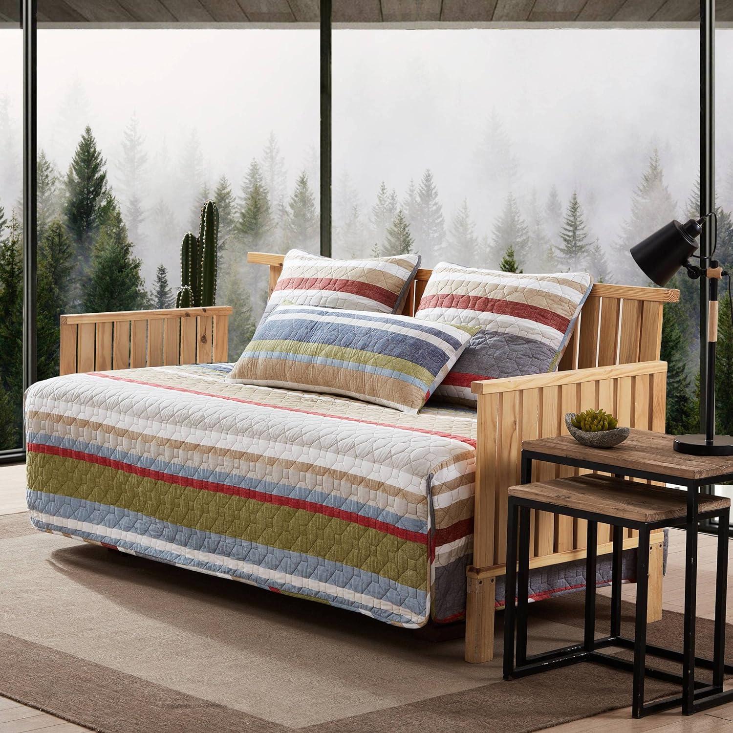 Eddie Bauer Salmon Ladder Cotton 4 Piece Daybed Cover Set