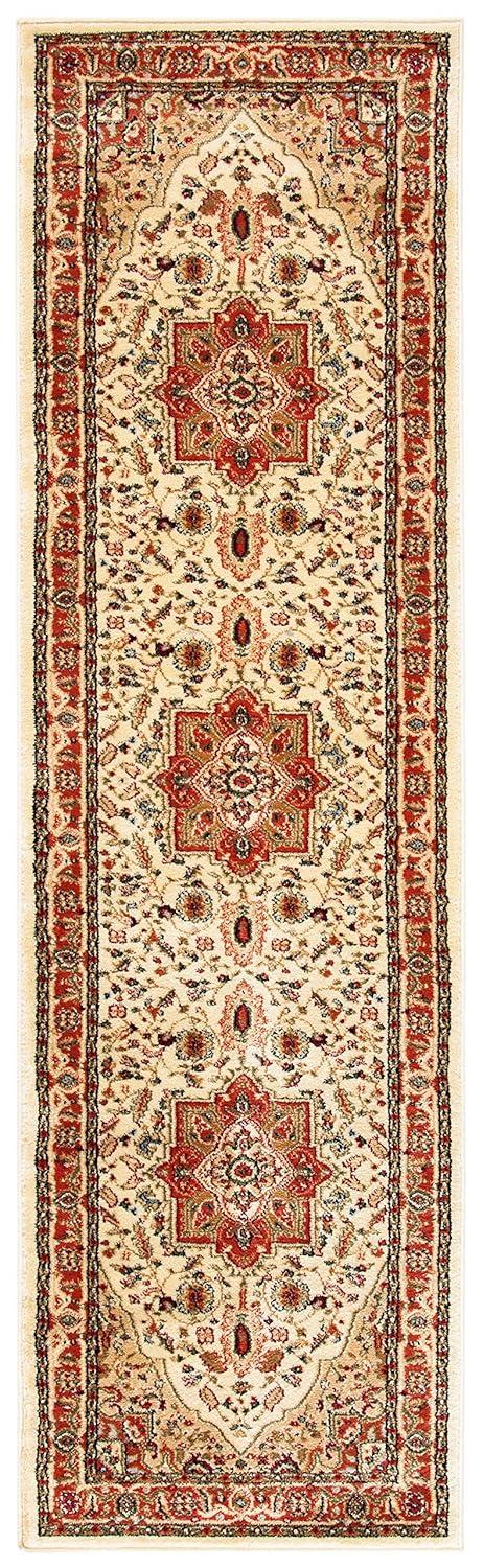 Lyndhurst Heriz LNH330 Power Loomed Runner Rug - Ivory/Rust - 2'3"x16' - Safavieh