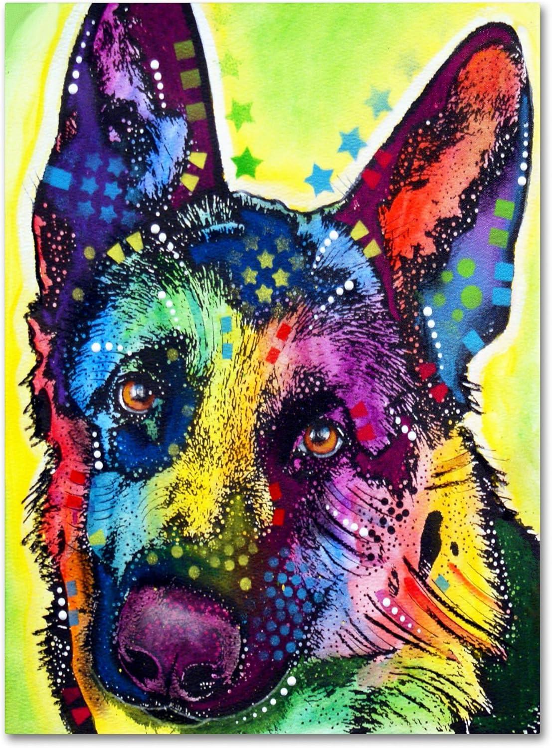 Trademark Fine Art " German Shepherd " by Dean Russo