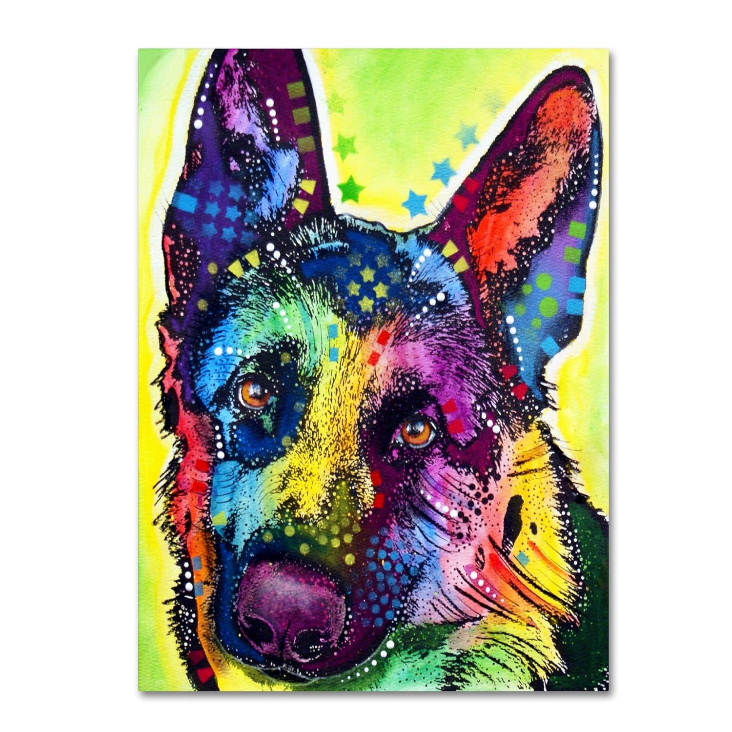 Trademark Fine Art " German Shepherd " by Dean Russo