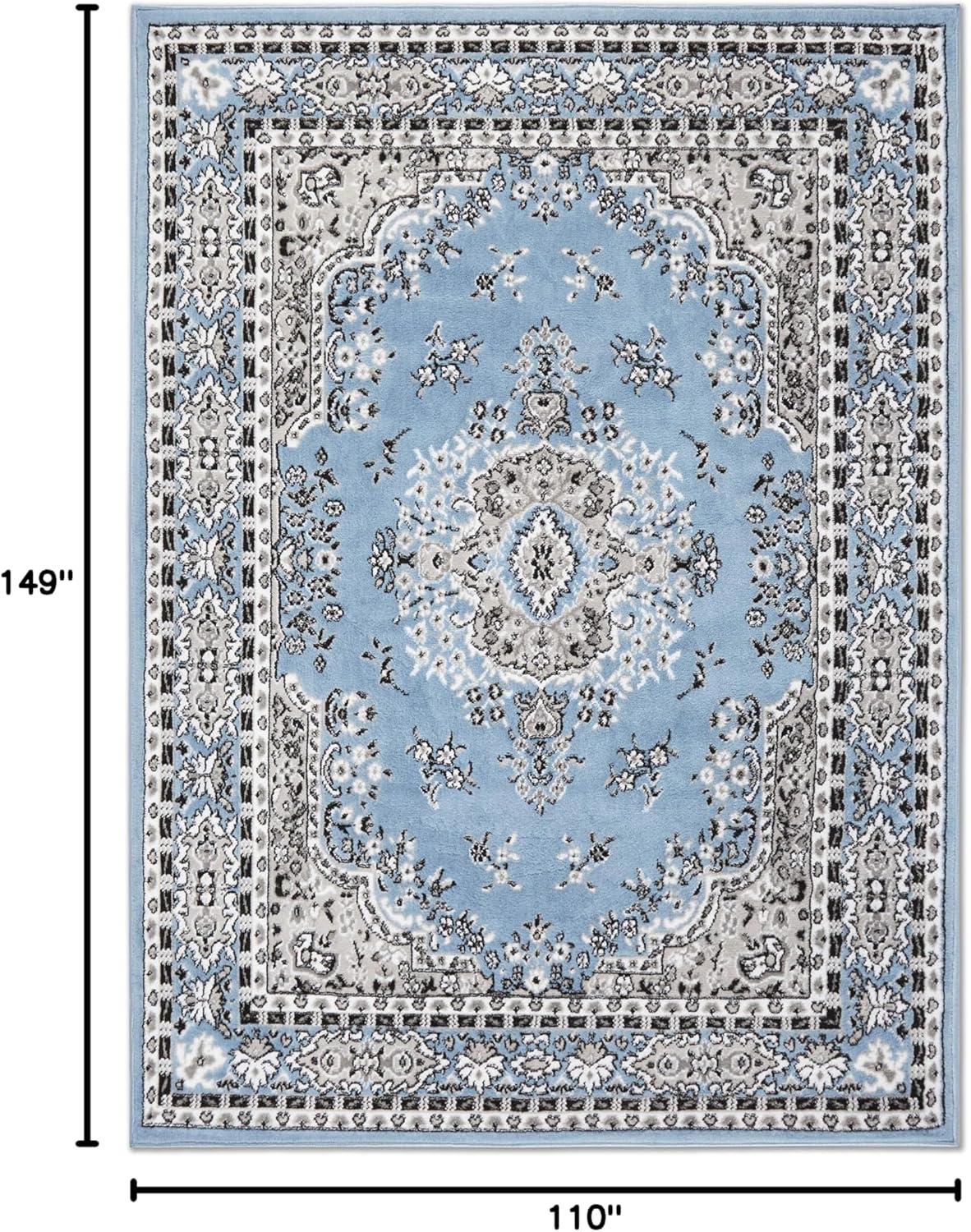 Home Dynamix Premium Sakarya Traditional Medallion Area Rug, Blue/Grey, 9'2"x12'5"