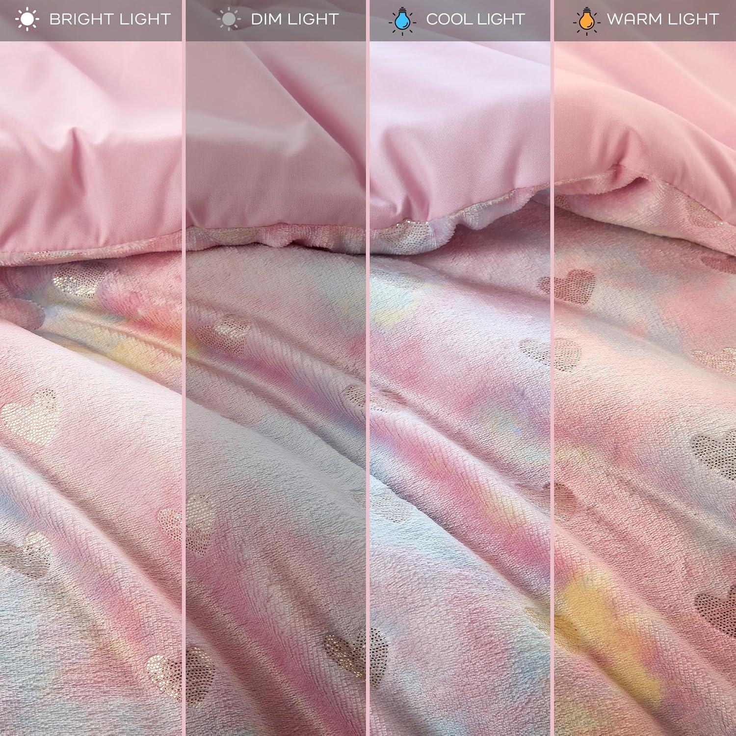 Mi Zone Rosalie Metallic Printed Plush Comforter Set