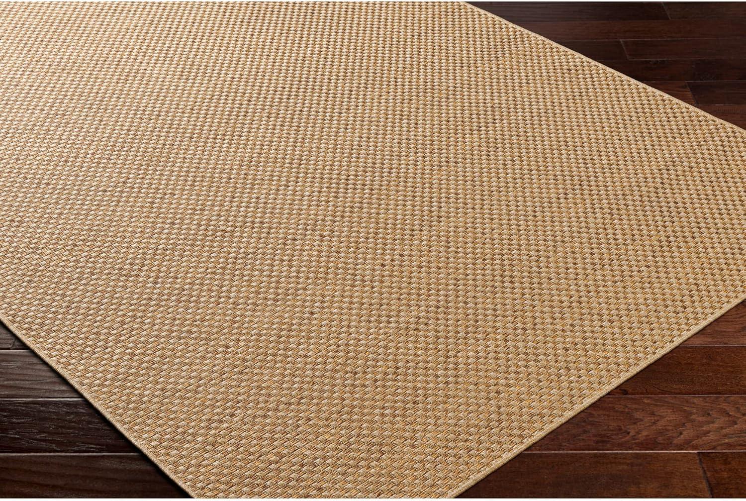 Pismo Beach Natural Tone Checker Weave 2'x3' Synthetic Area Rug
