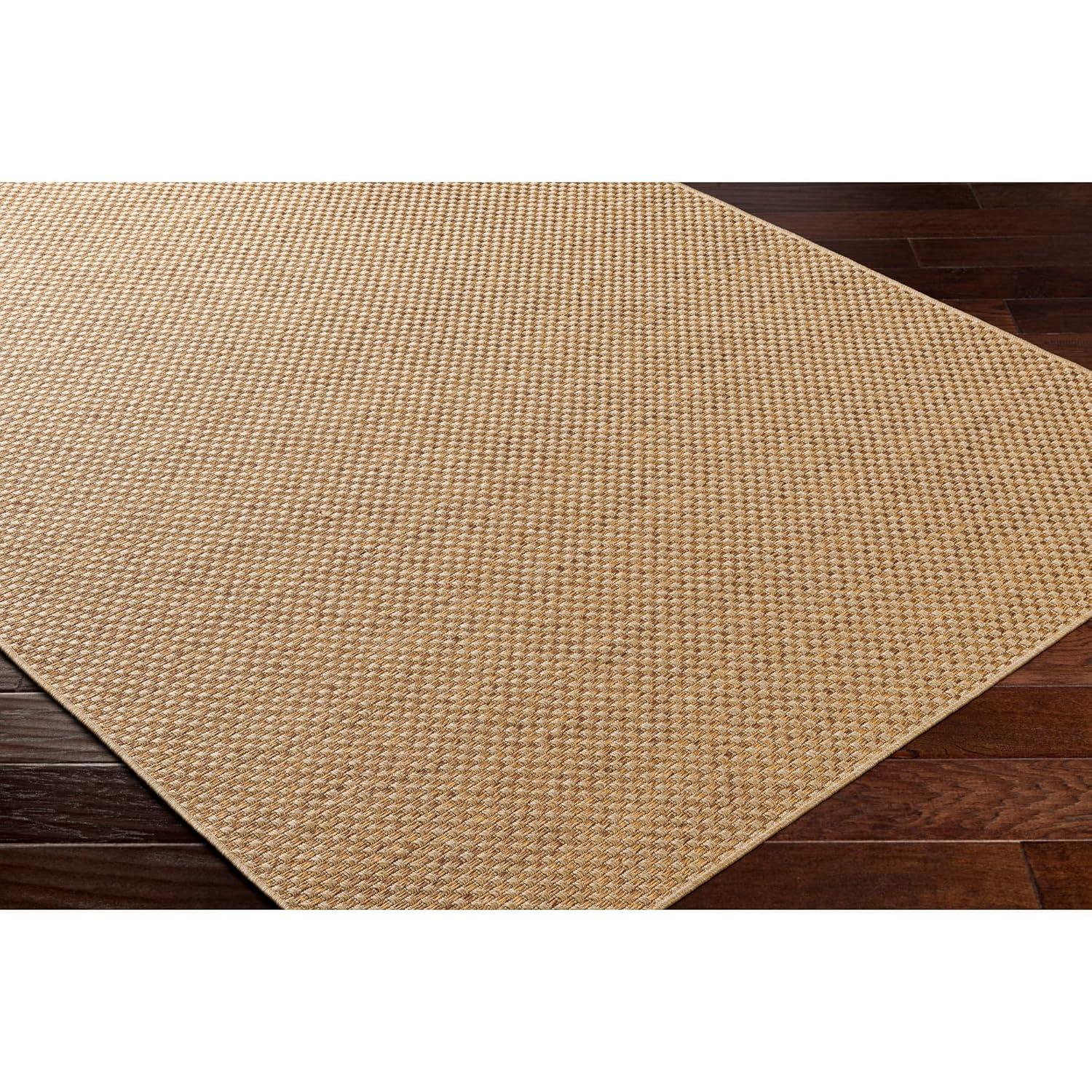 Pismo Beach Natural Tone Checker Weave 2'x3' Synthetic Area Rug