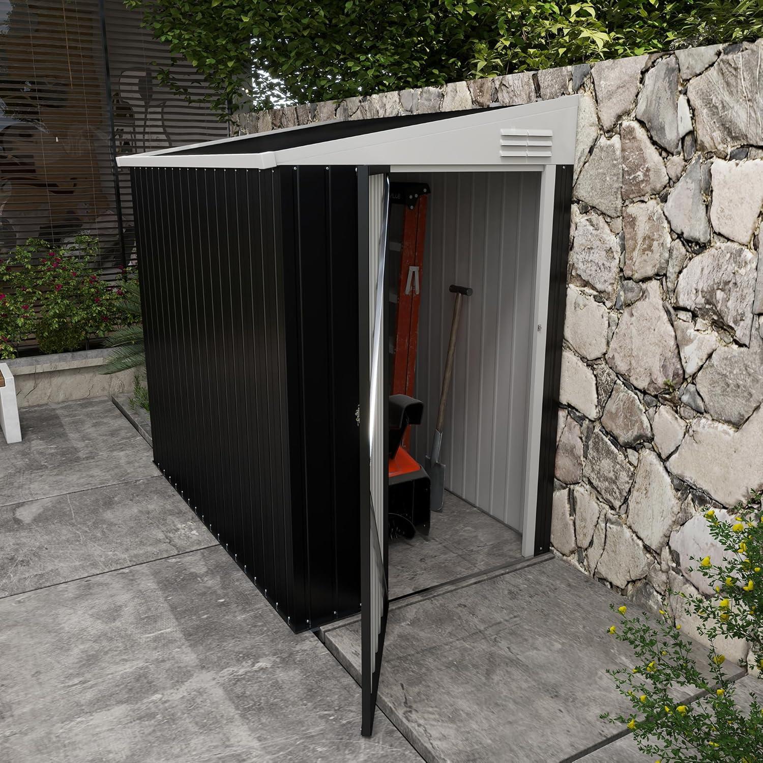 Outsunny Metal Lean-to Storage Shed