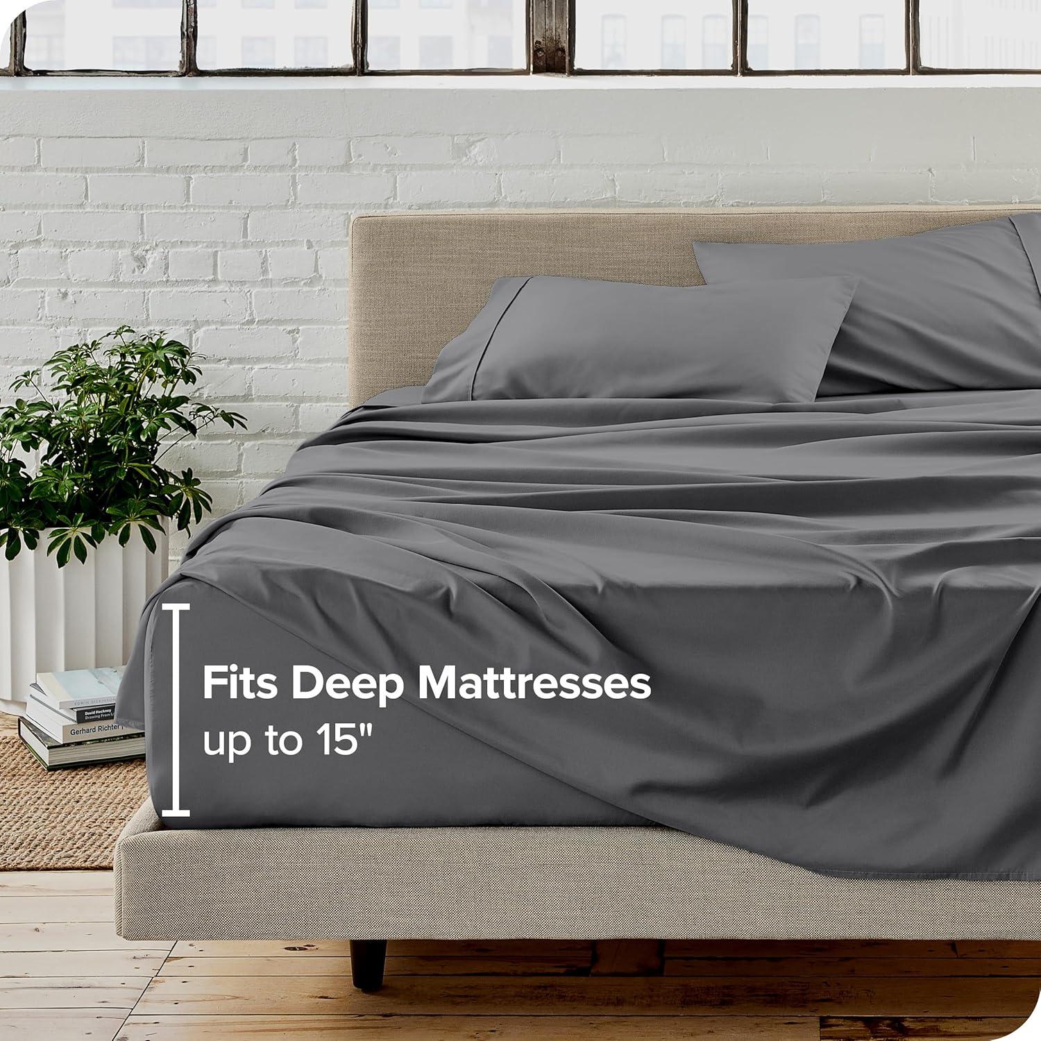 Bare Home Microfiber Dual Pocket Sheet Set