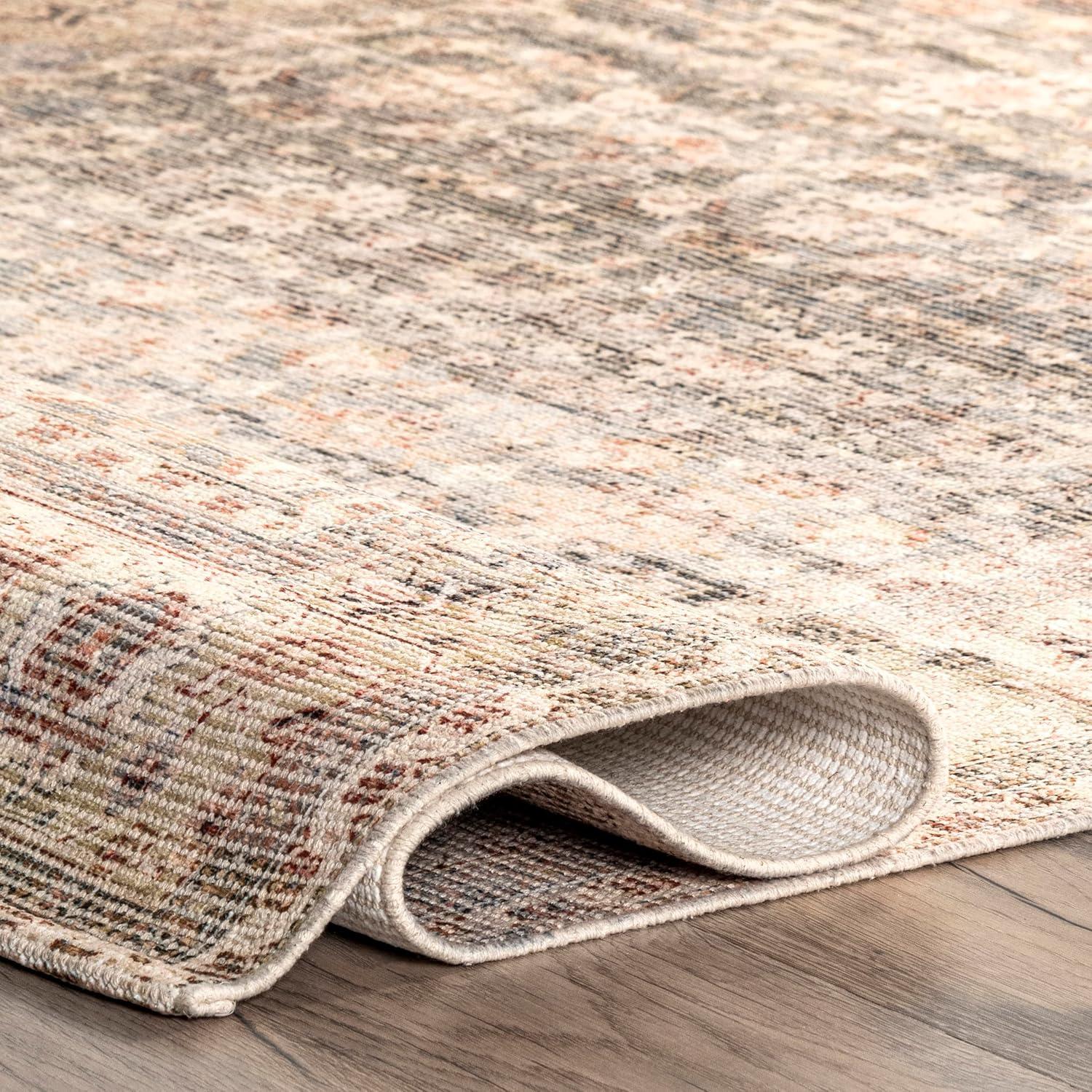 Nuloom Lesley Handmade Flatweave Cotton Blend Distressed Vintage Indoor Area Rug