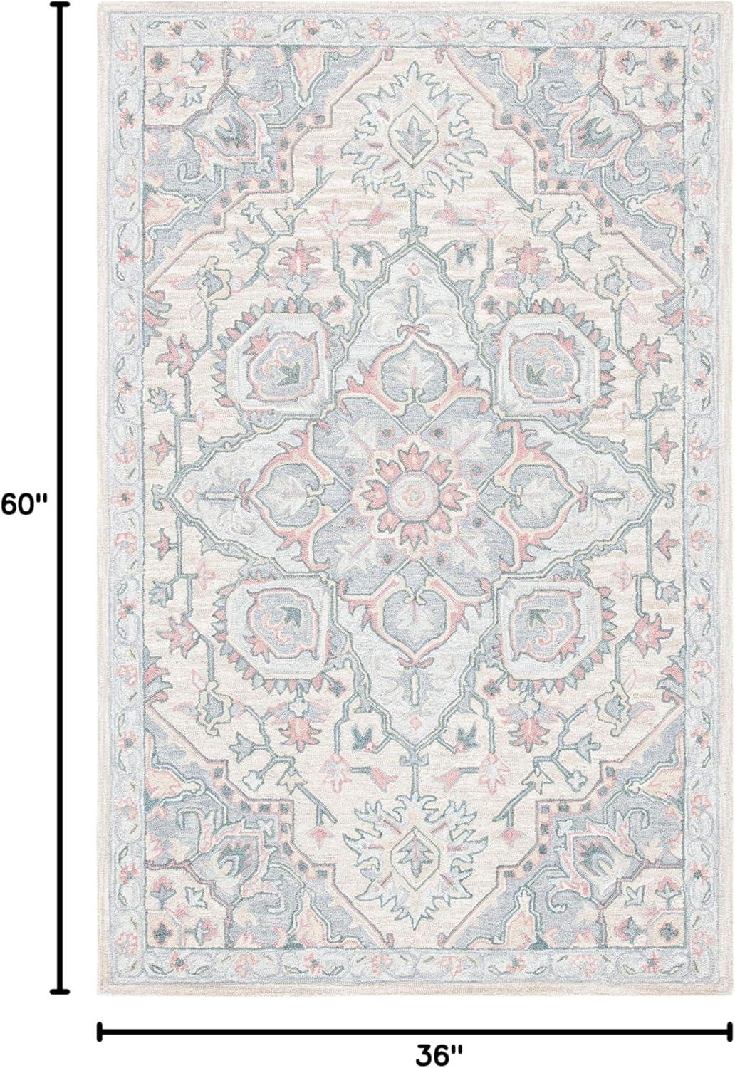 Heritage HG922 Hand Tufted Area Rug - Beige/Blue - 3'x5' - Safavieh.