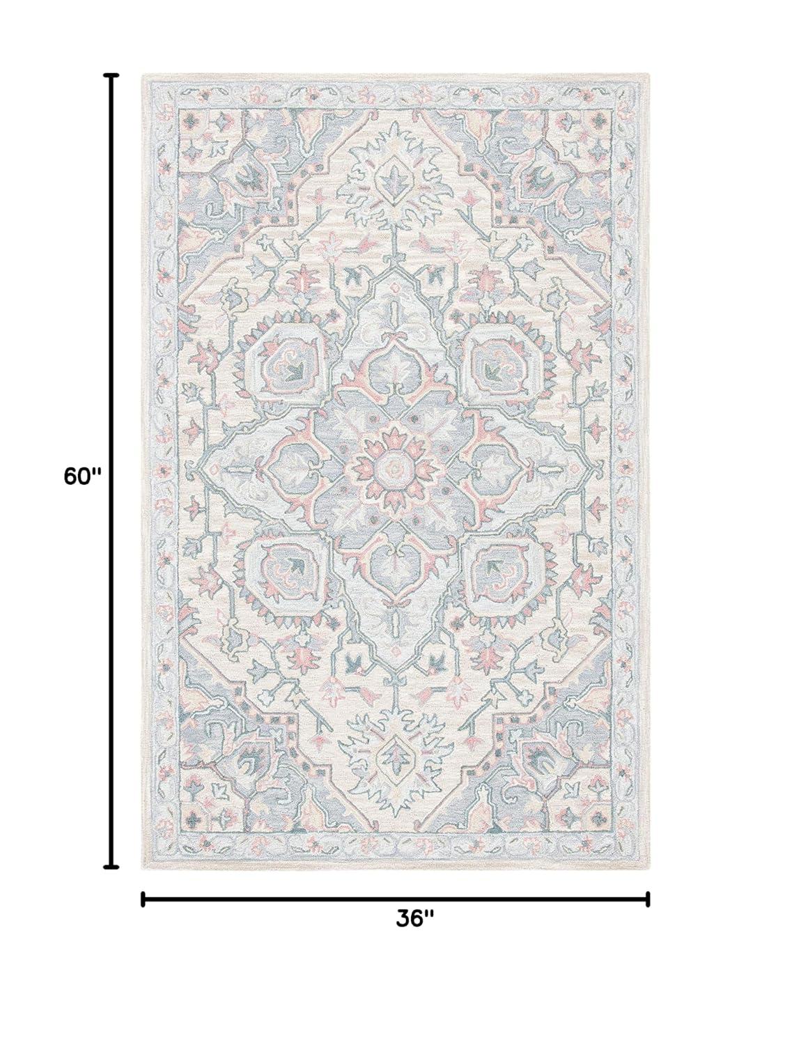 Heritage HG922 Hand Tufted Area Rug - Beige/Blue - 3'x5' - Safavieh.