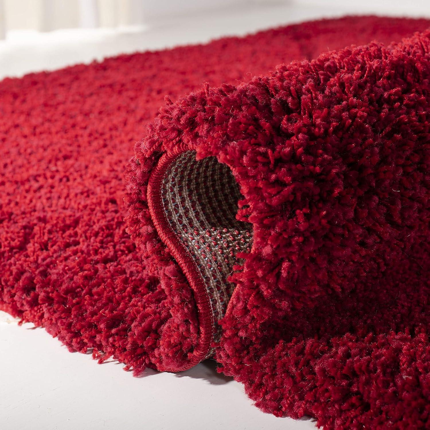 Shag SG151 Power Loomed Indoor Area Rug - Red - 5'3"x7'6" - Safavieh.