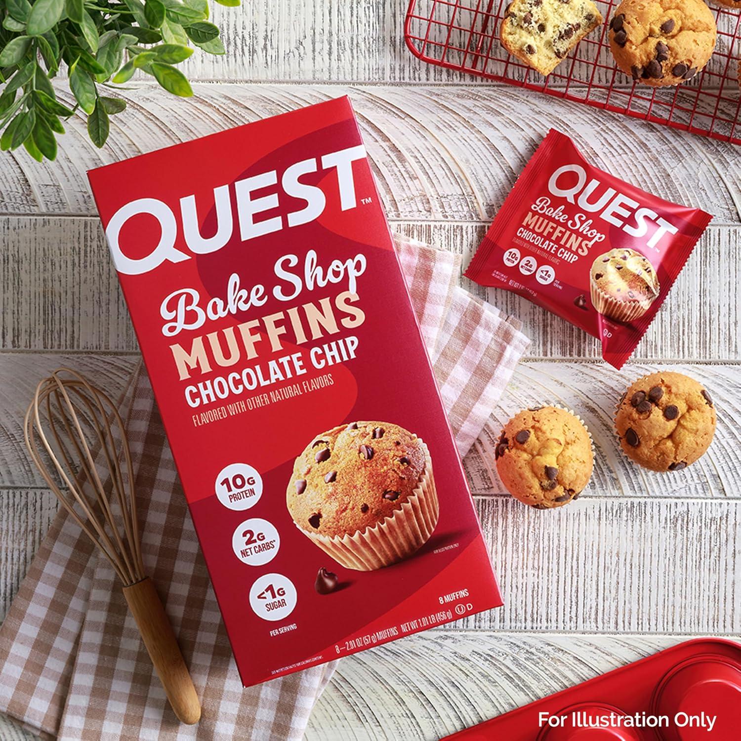 Quest Nutrition Bake Shop Muffin - Chocolate Chip - 8ct