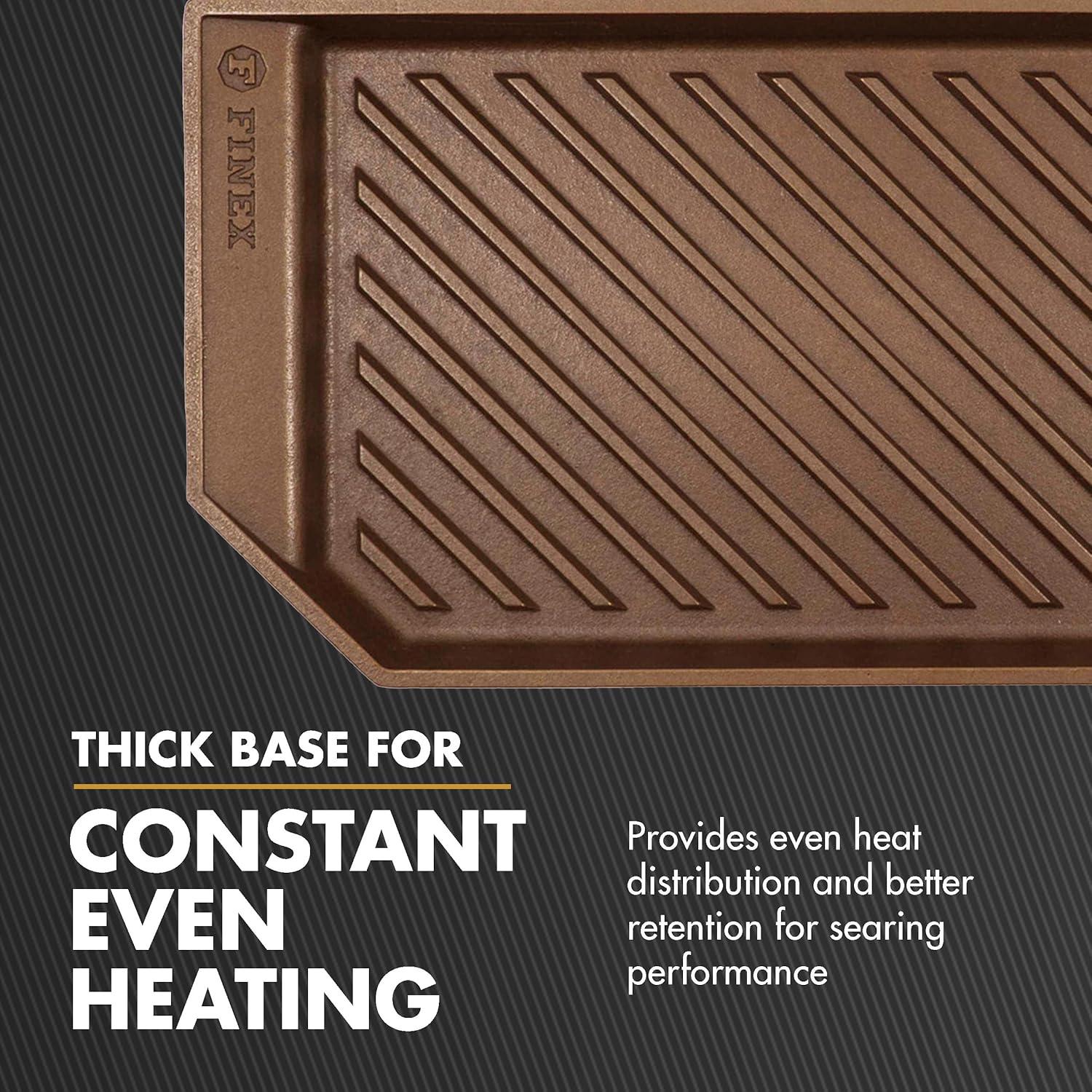 FINEX 15 Inch Cast Iron Lean Grill Pan