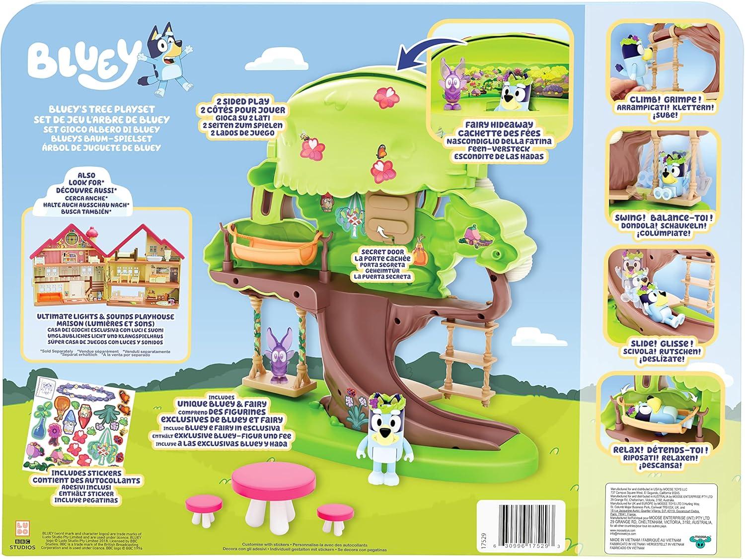 Bluey Tree Playset Flower Crown Bluey, Fairy Figures, and Accessories Preschool Ages 3+