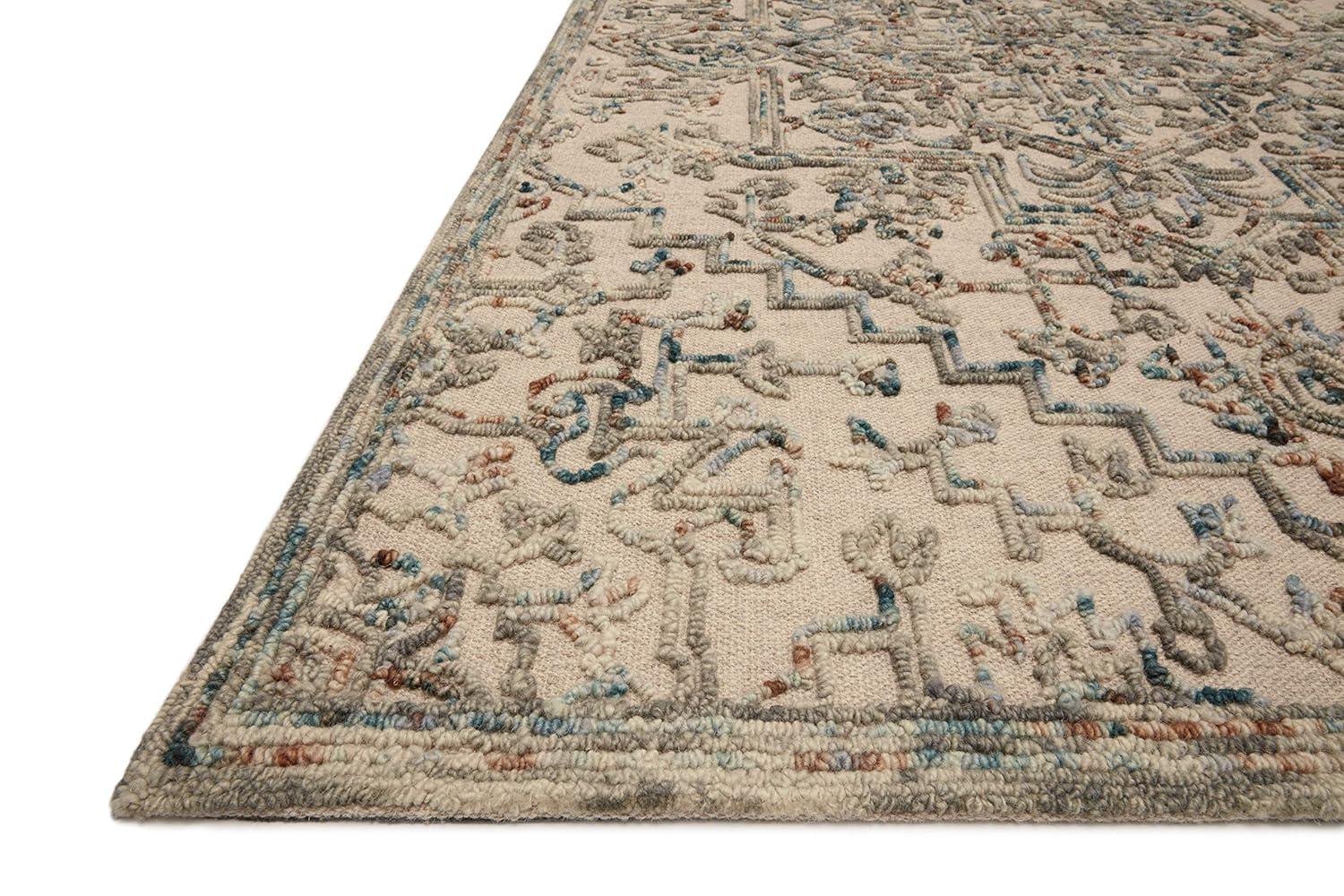 Loloi II Halle Collection HAE-01 Grey/Ocean 3'-6" x 5'-6" Accent Rug